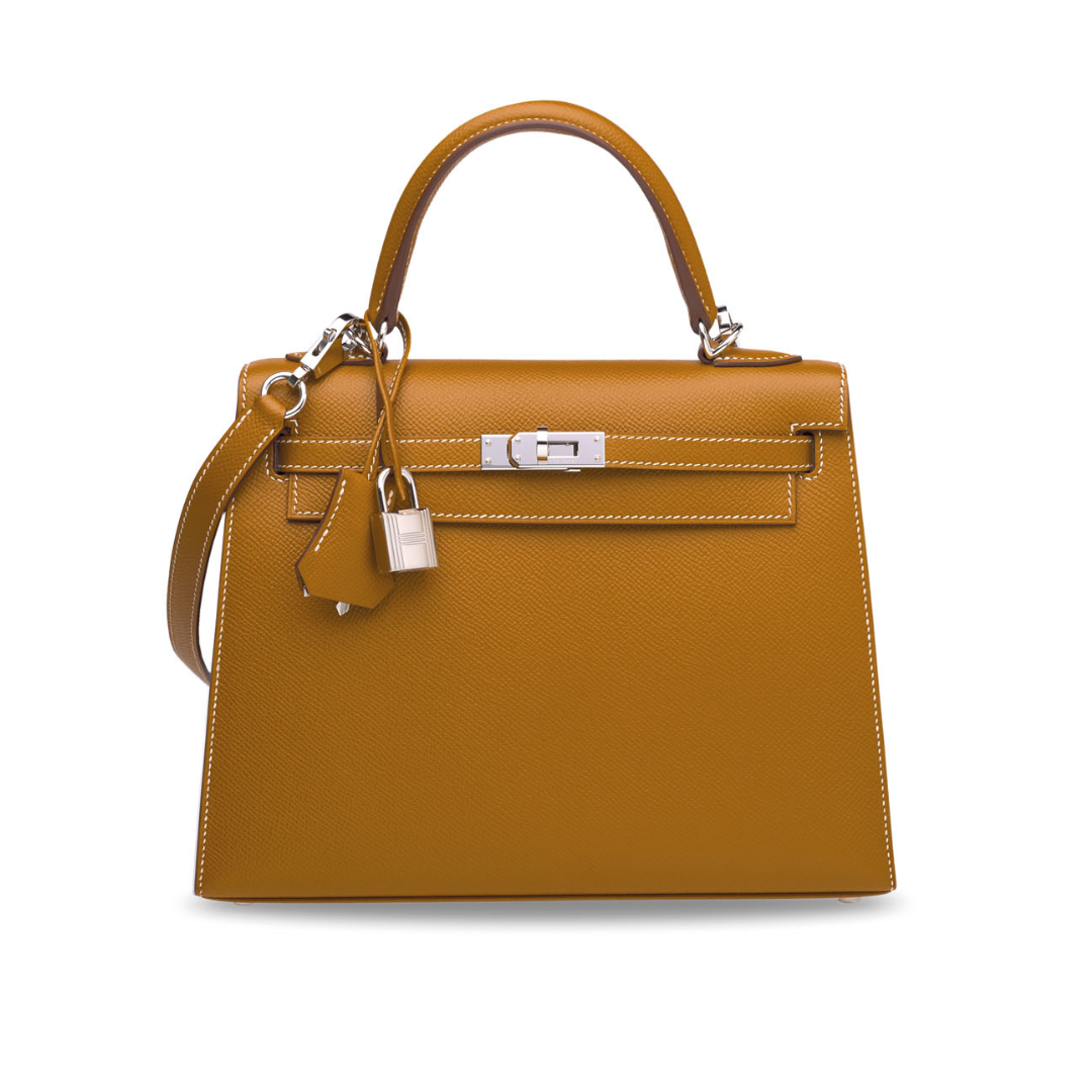 エルメス ケリー 25 Gold エプソン シルバー金具 HERMES KELLY 25 GOLD EPSOM SILVER HARDWARE