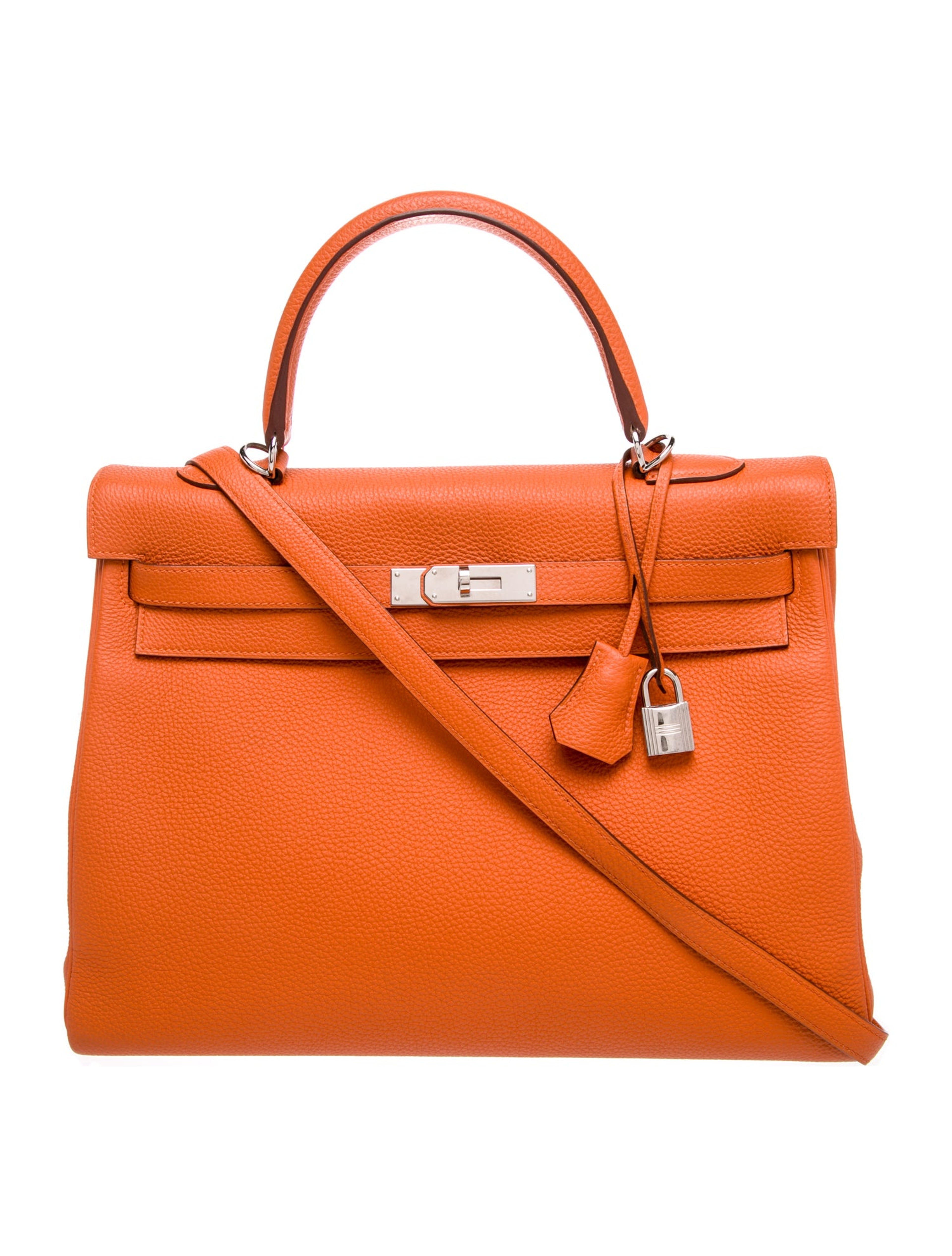 エルメス ケリー 35 Orange トゴ シルバー金具 HERMES KELLY 35 ORANGE TOGO SILVER HARDWARE