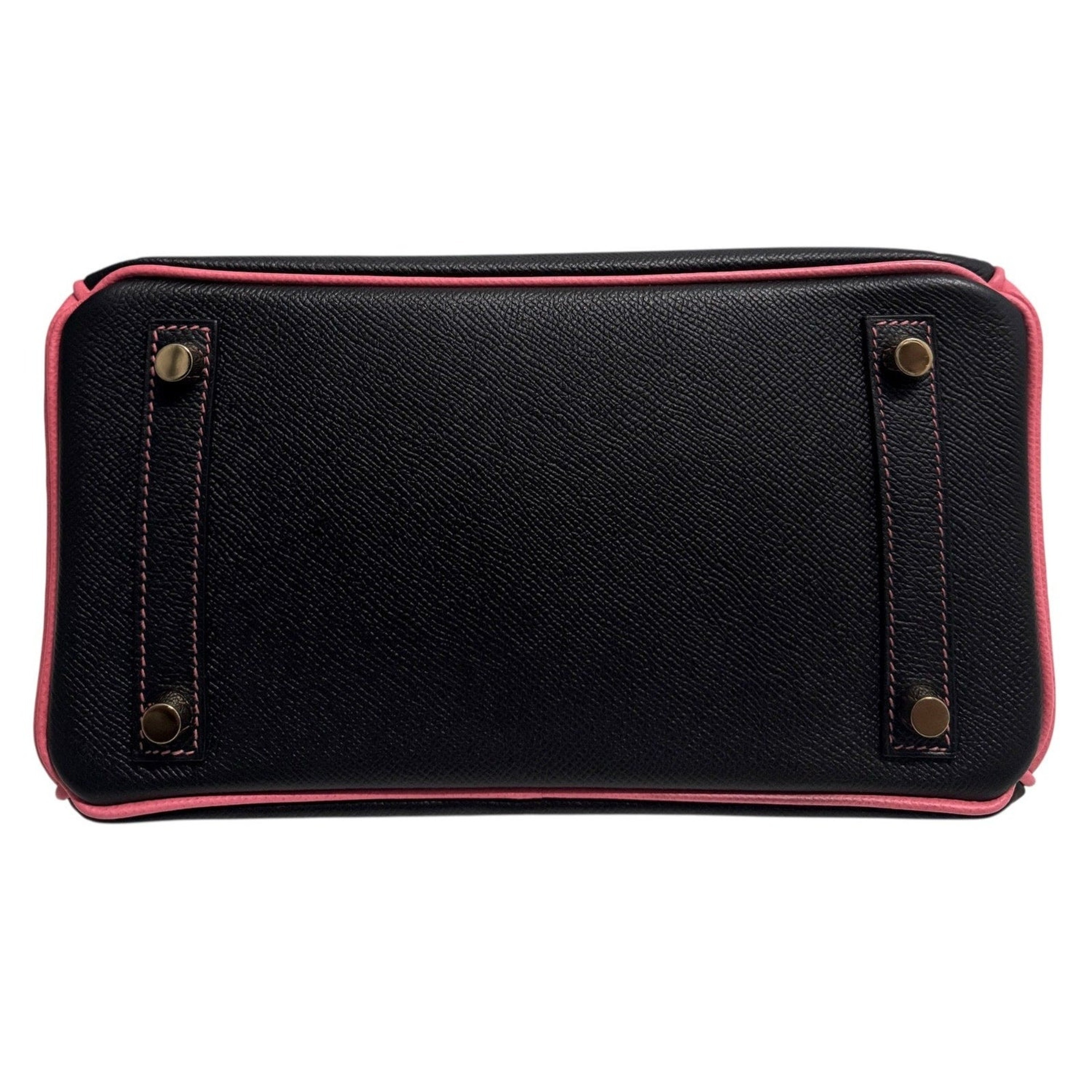 エルメス バーキン 25 スペシャルオーダー バイカラー Rose Azalee Noir エプソン マットゴールド金具 パーソナルオーダー ホースシュー HERMES BIRKIN 25 ROSE AZALEE NOIR EPSOM BRUSHED GOLD HARDWARE HSS
