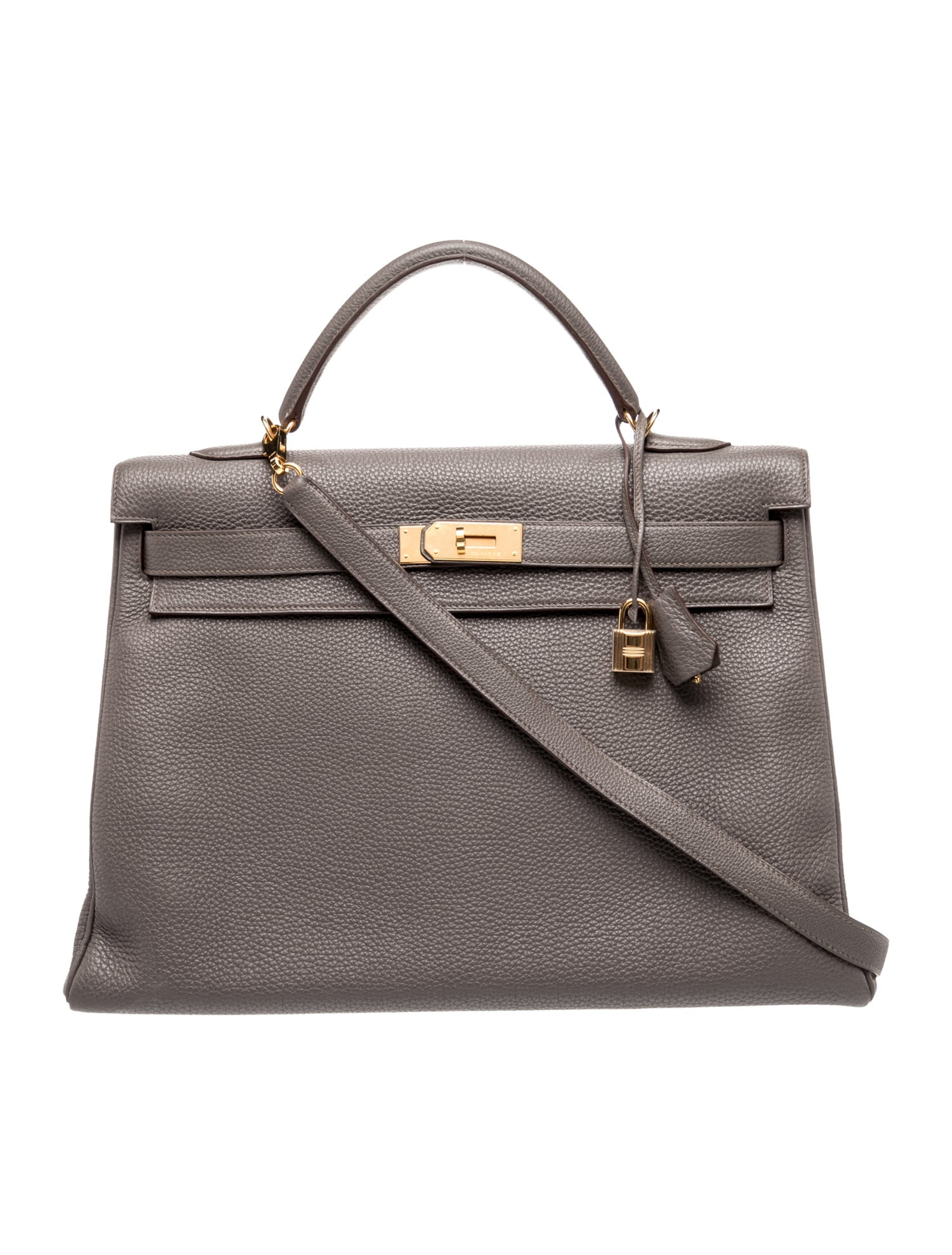 エルメス ケリー 40 内縫い Gris Etain トゴ ゴールド金具 HERMES KELLY 40 RETOURNE GRIS ETAIN TOGO GOLD HARDWARE