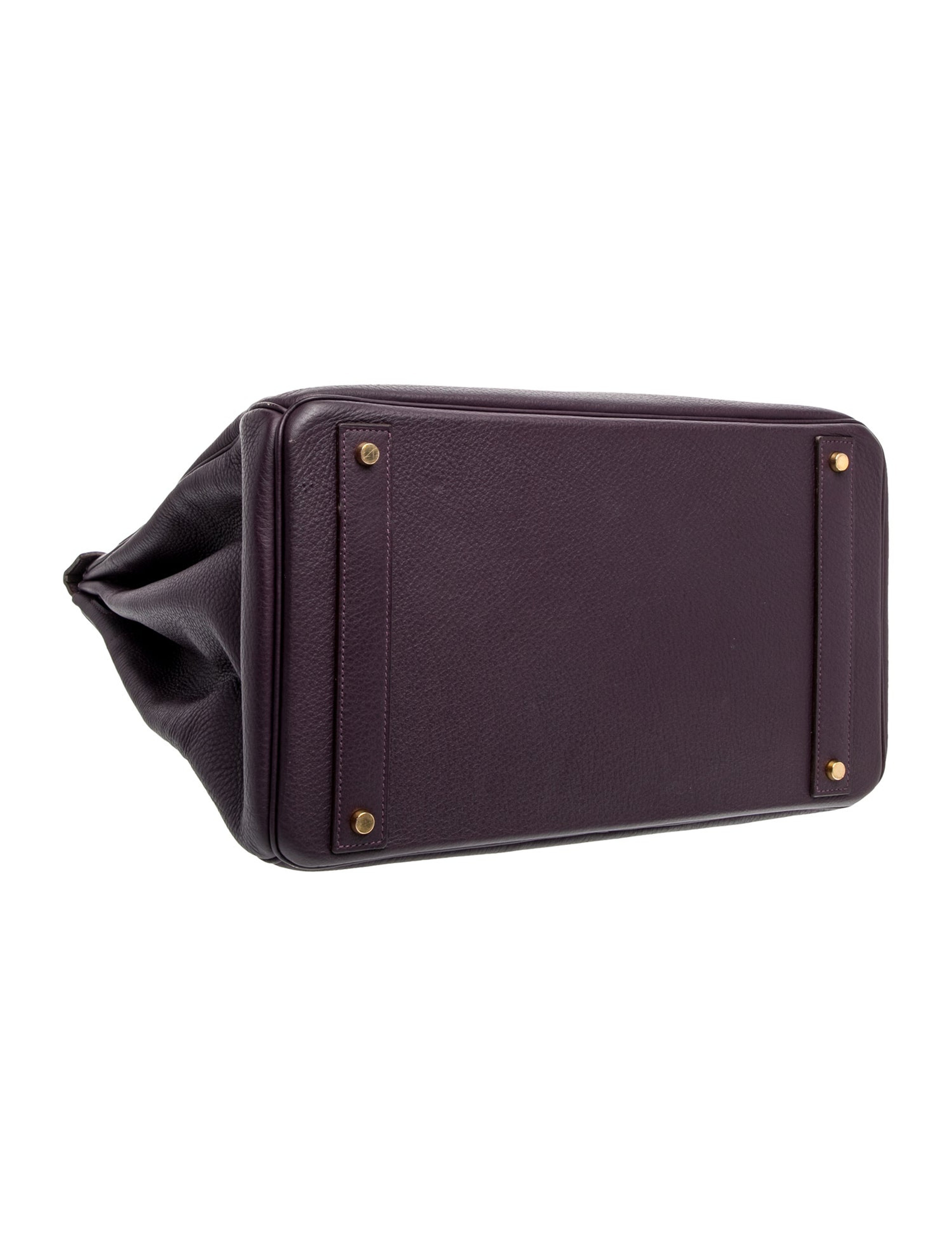 エルメス バーキン 40 オータクロア HAC Raisin バッファロー ゴールド