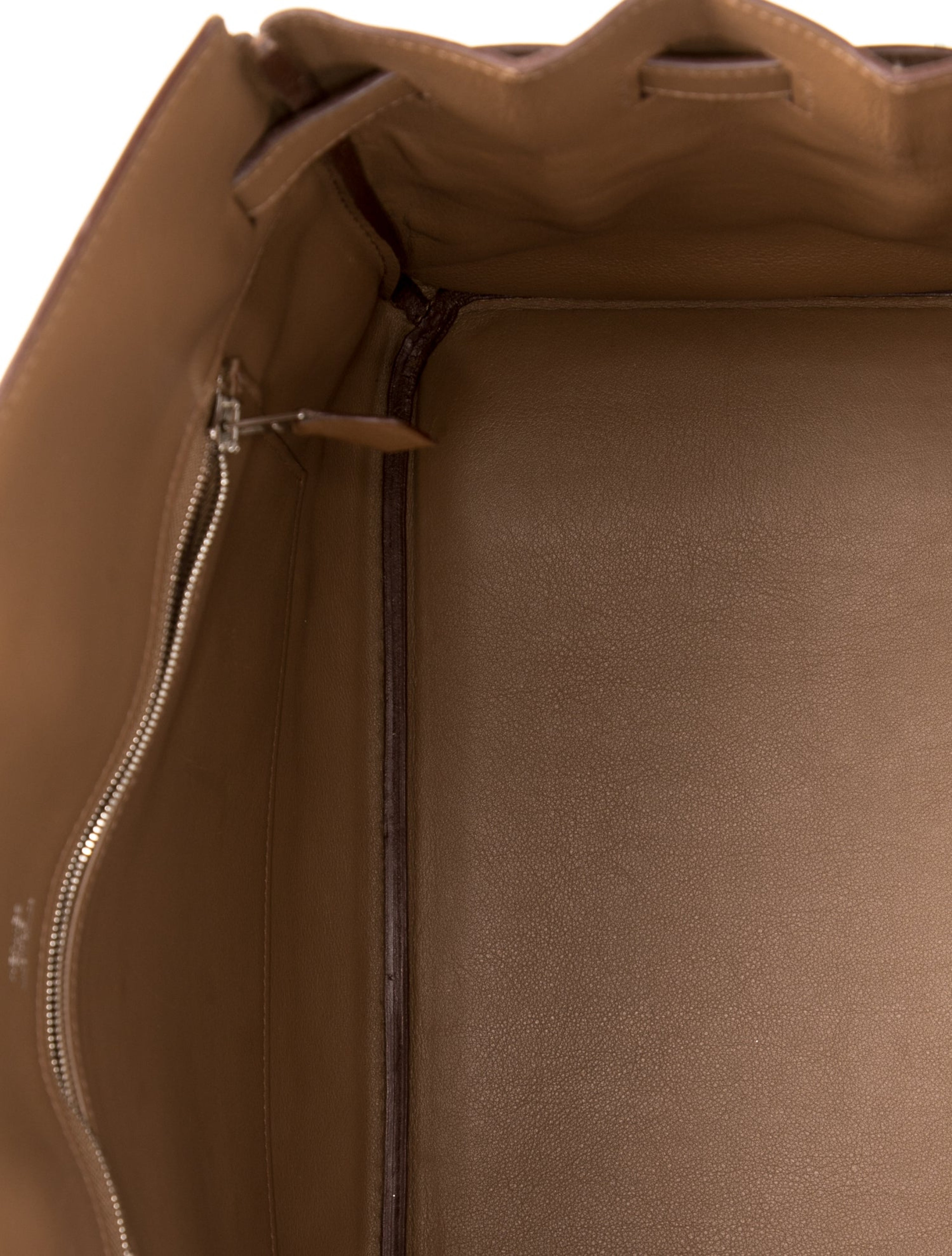 HERMES Birkin 35 Shadow Alezan Evercalf Silver Hardware