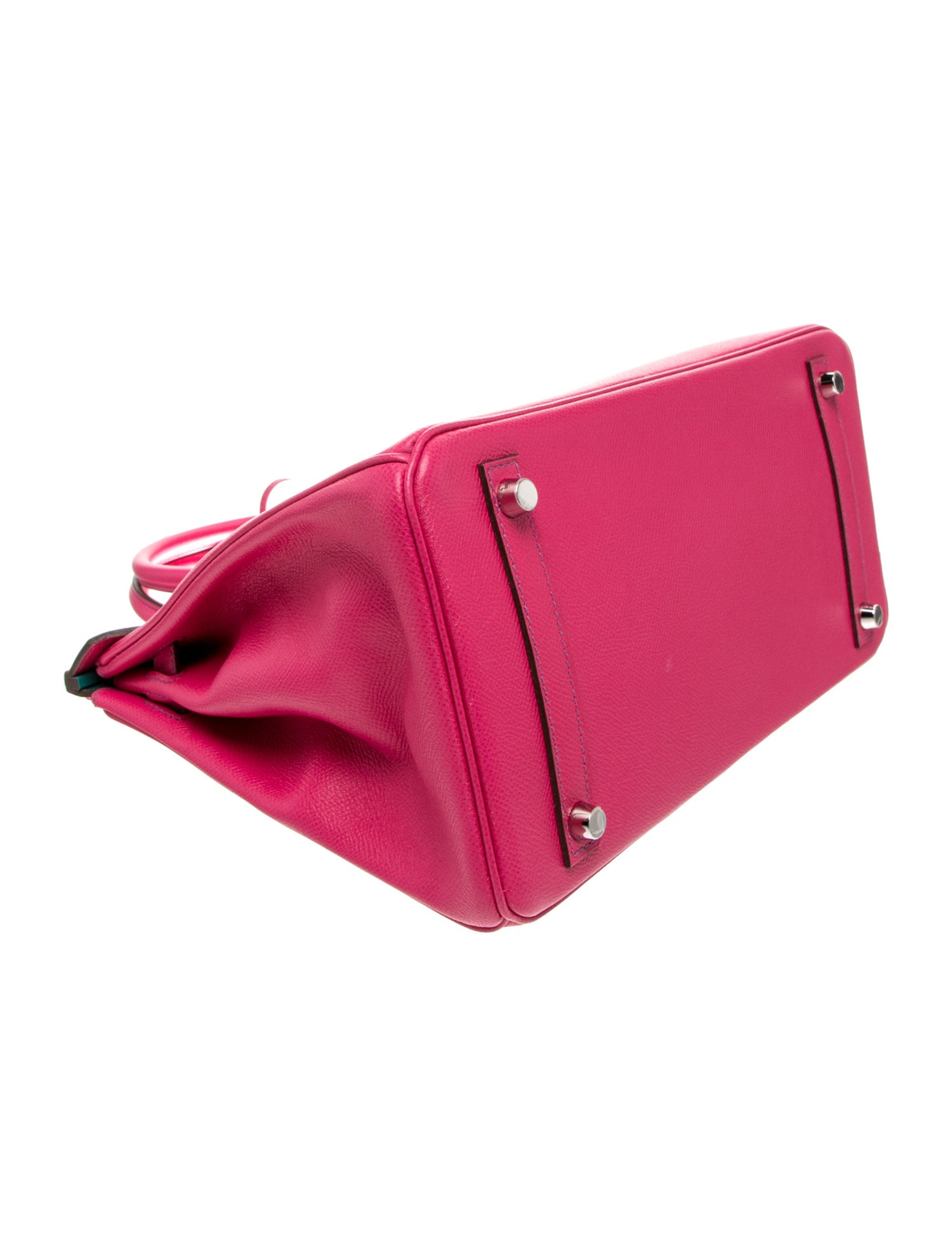 エルメス バーキン 30 スペシャルオーダー ヴェルソ Bleu Paon Rose Tyrien エプソン シルバー金具 パーソナルオーダー ホースシュー HERMES BIRKIN 30 VERSO BLEU PAON ROSE TYRIEN EPSOM SILVER HARDWARE HSS