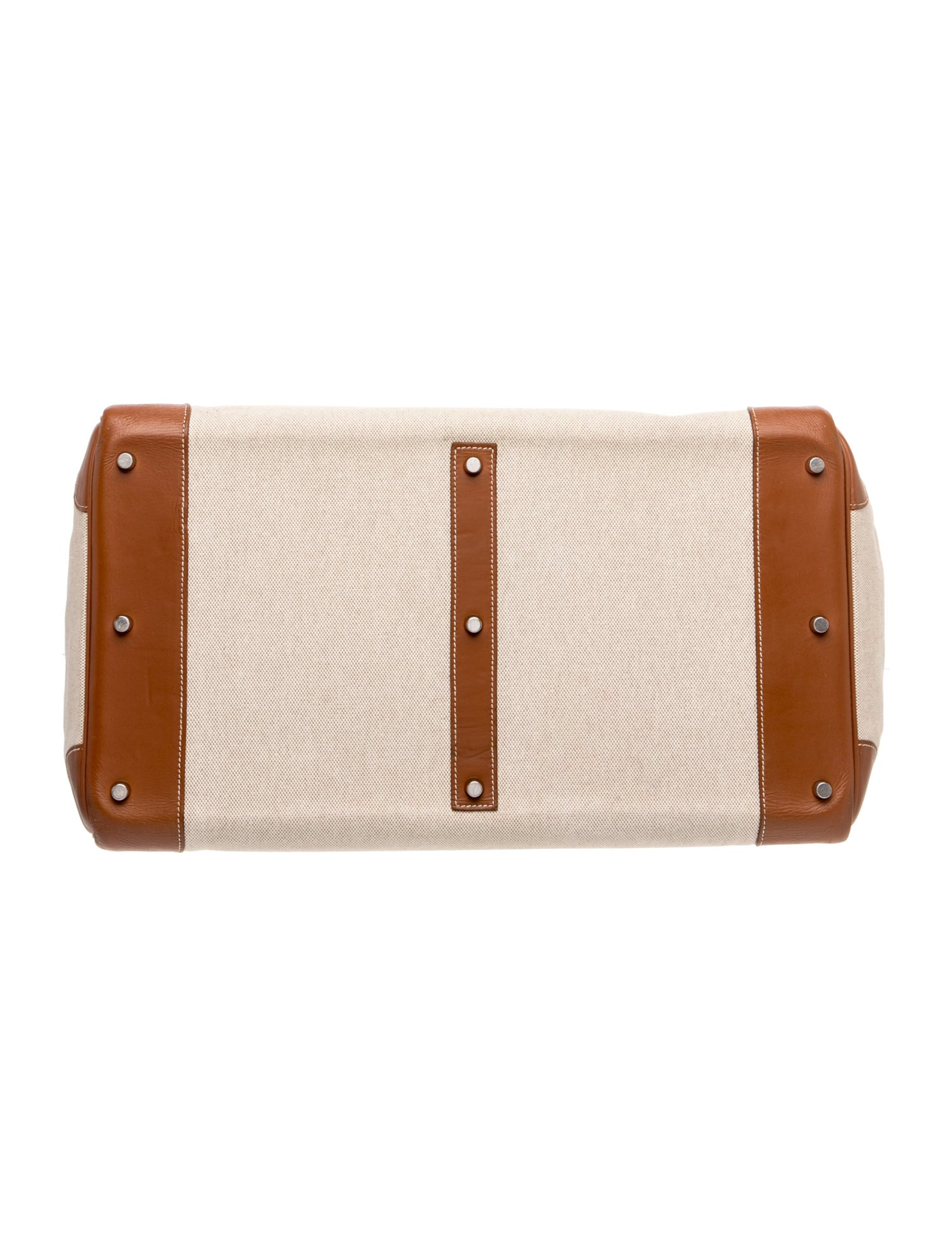 エルメス バーキン 50 オータクロア HAC Fauve Ecru ヴァッシュハンター トワル シルバー金具 HERMES BIRKIN 50 HAC FAUVE ECRU VACHE HUNTER TOILE CANVAS SILVER HARDWARE