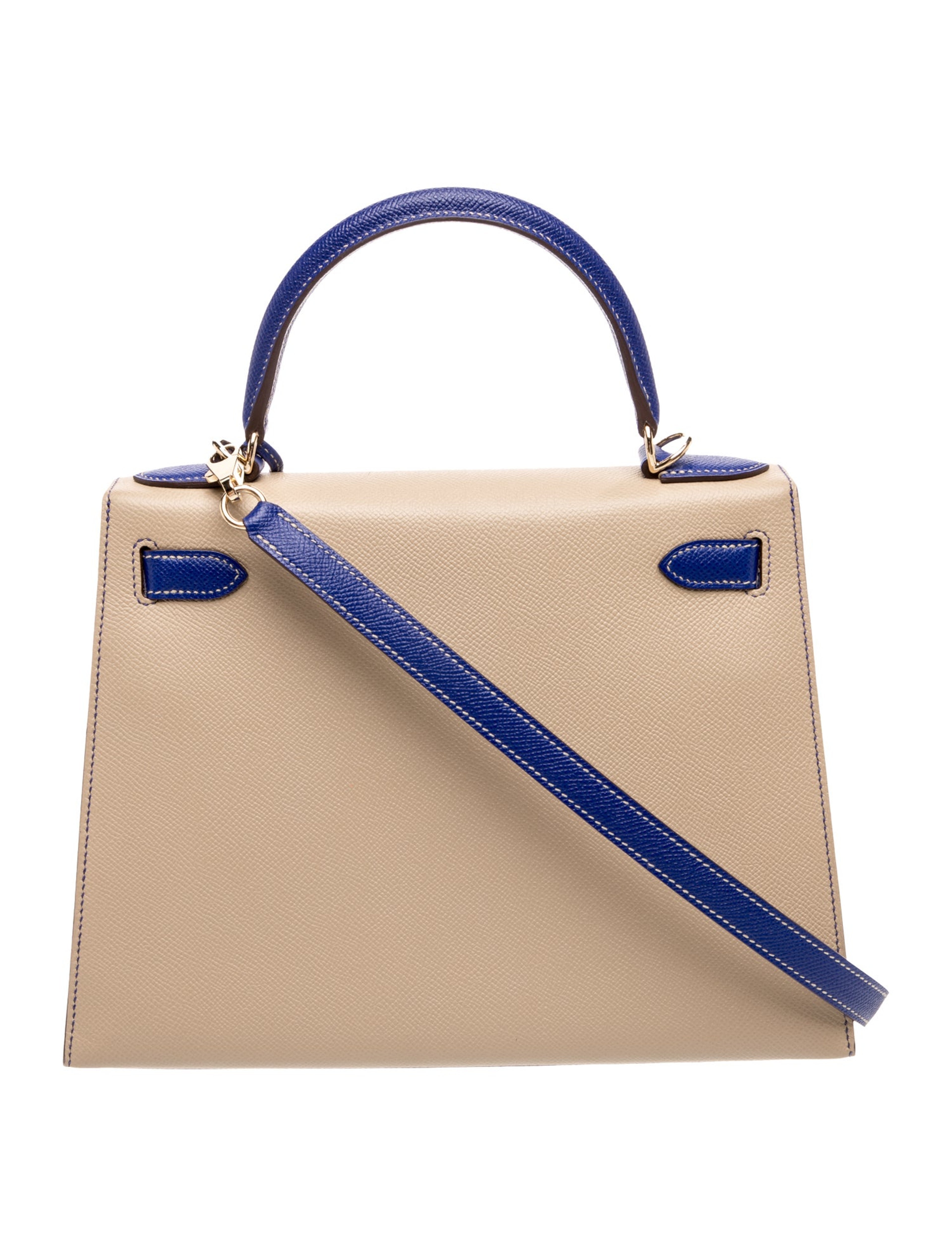 エルメス ケリー 28 スペシャルオーダー バイカラー Trench Bleu Electrique エプソン  パーマブラス シャンパンゴールド金具 パーソナルオーダー ホースシュー HERMES KELLY 28 TRENCH BLEU ELECTRIQUE EPSOM PERMABRASS GOLD HARDWARE HSS