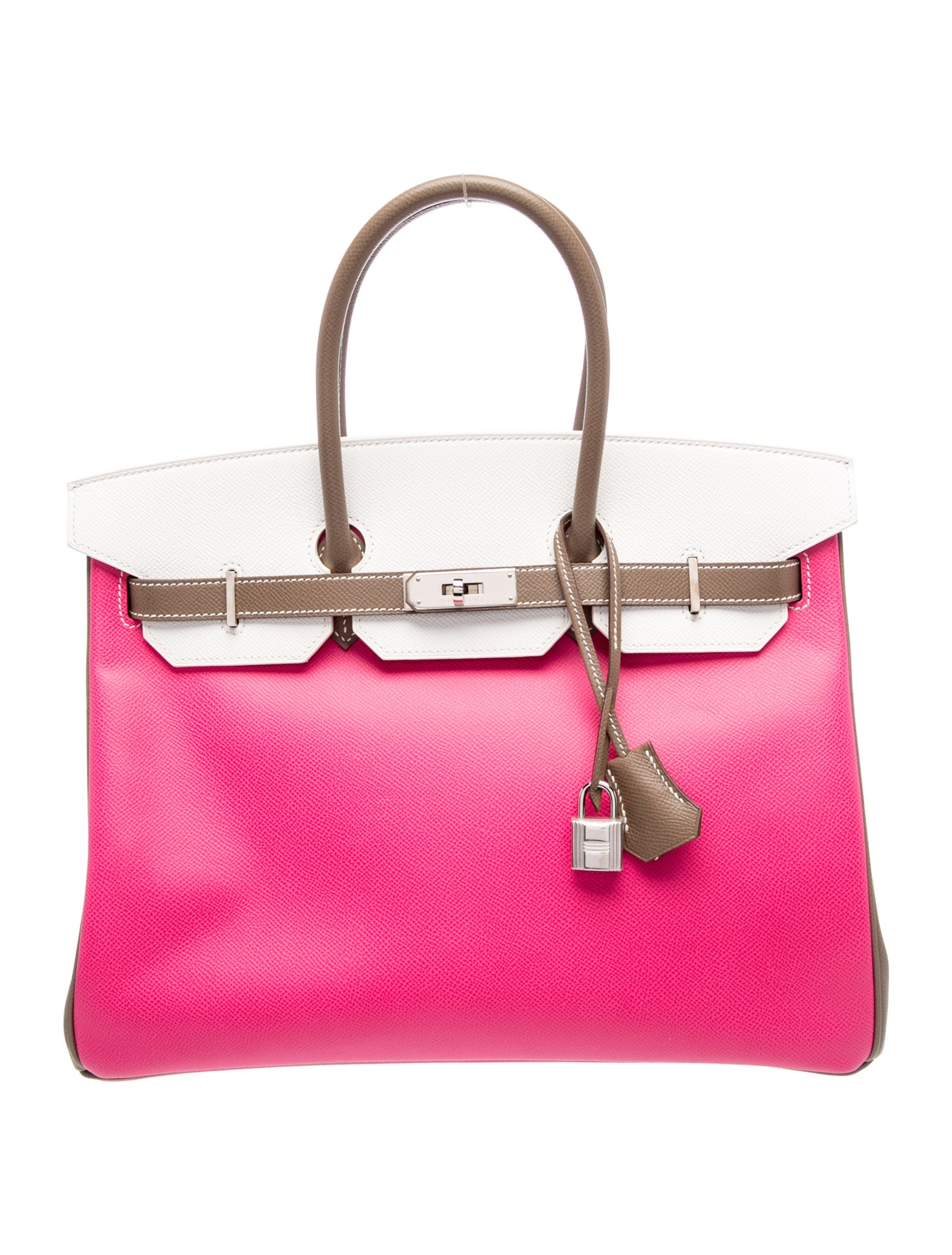 エルメス バーキン 35 スペシャルオーダー Blanc Etoupe Rose Tyrien エプソン シルバー金具 パーソナルオーダー ホースシュー HERMES BIRKIN 35 BLANC ETOUPE ROSE TYRIEN EPSOM SILVER HARDWARE HSS