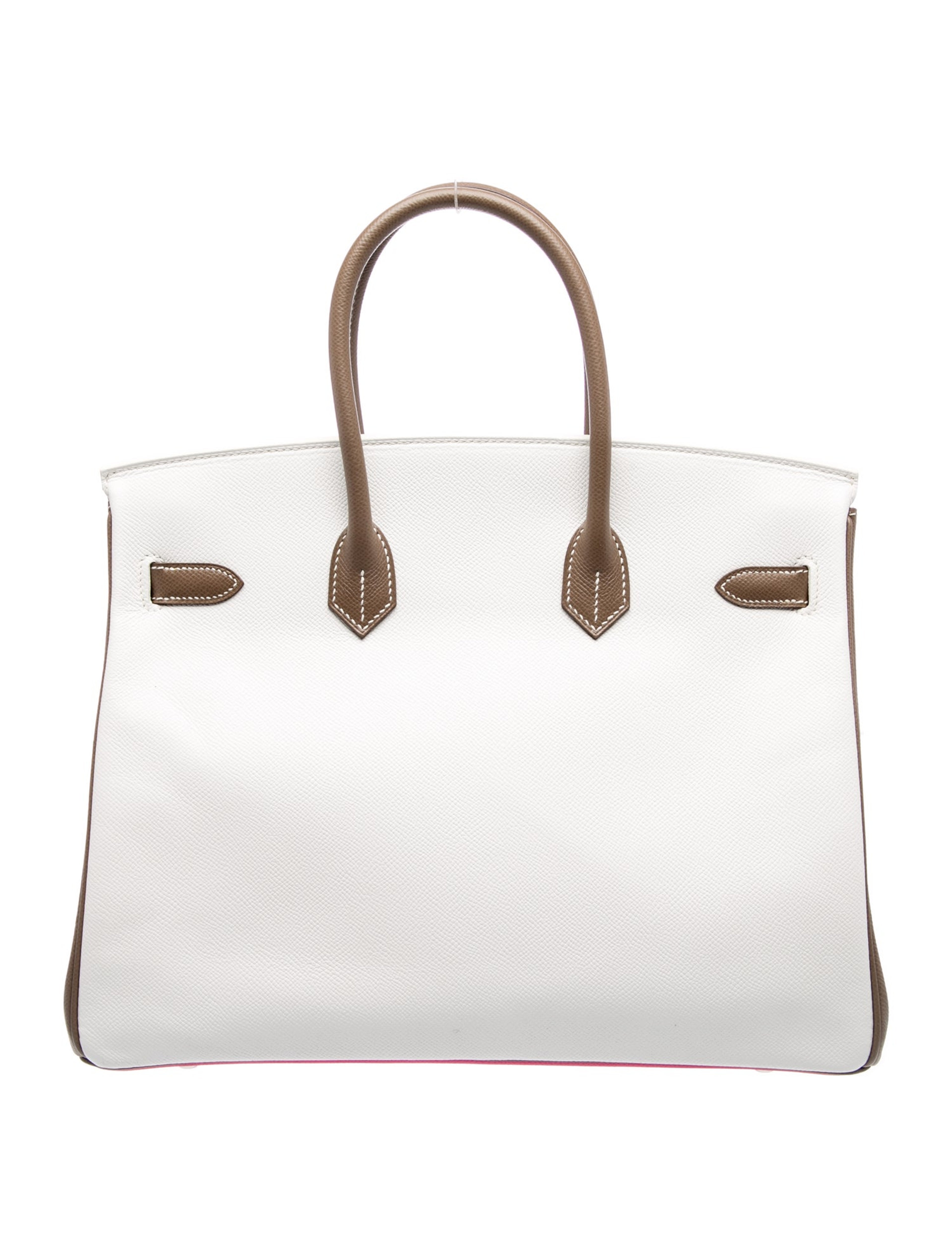 エルメス バーキン 35 スペシャルオーダー Blanc Etoupe Rose Tyrien エプソン シルバー金具 パーソナルオーダー ホースシュー HERMES BIRKIN 35 BLANC ETOUPE ROSE TYRIEN EPSOM SILVER HARDWARE HSS
