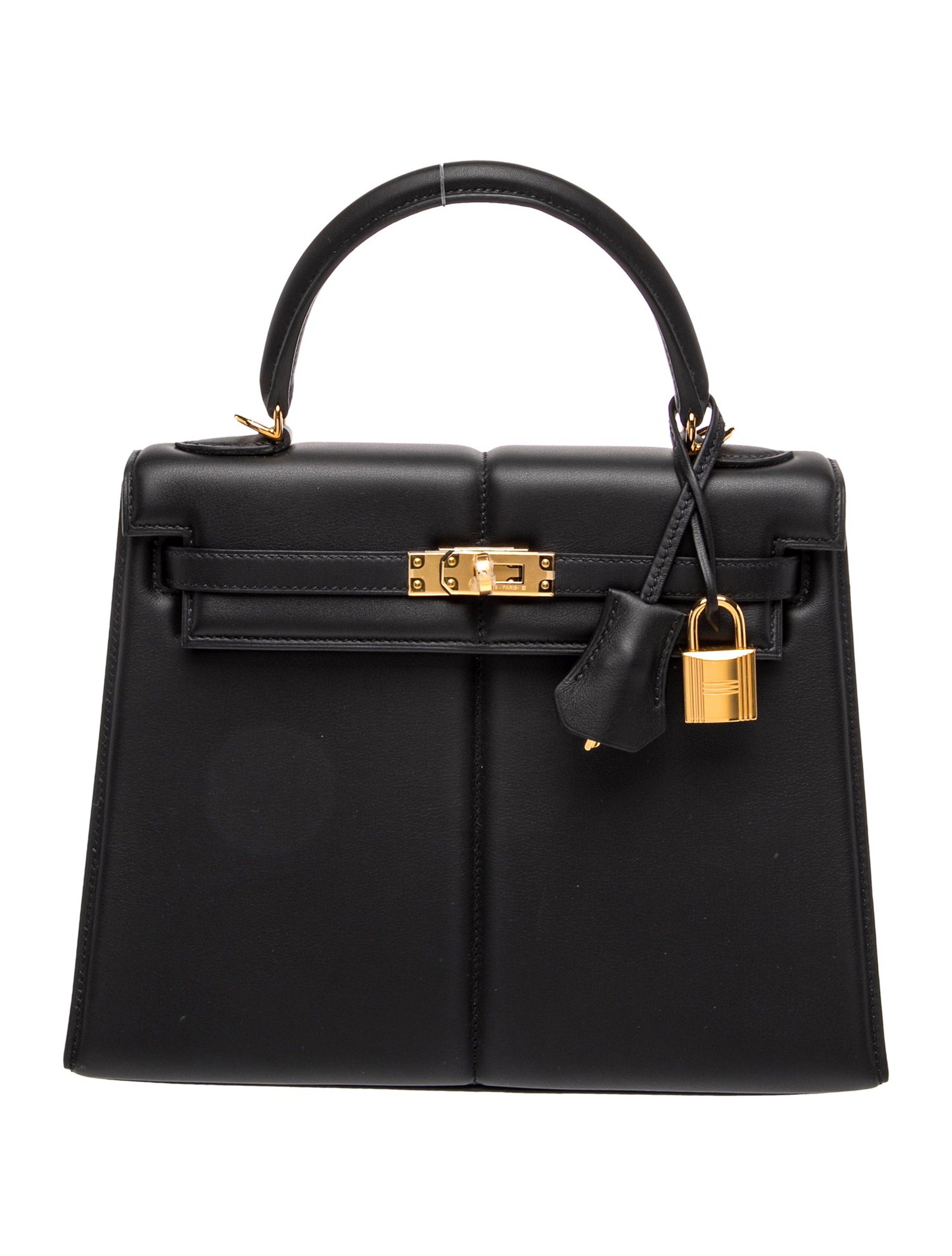 エルメス ケリー 25 パデッド Noir スイフト ゴールド金具 HERMES KELLY 25 PADDED NOIR SWIFT GOLD HARDWARE