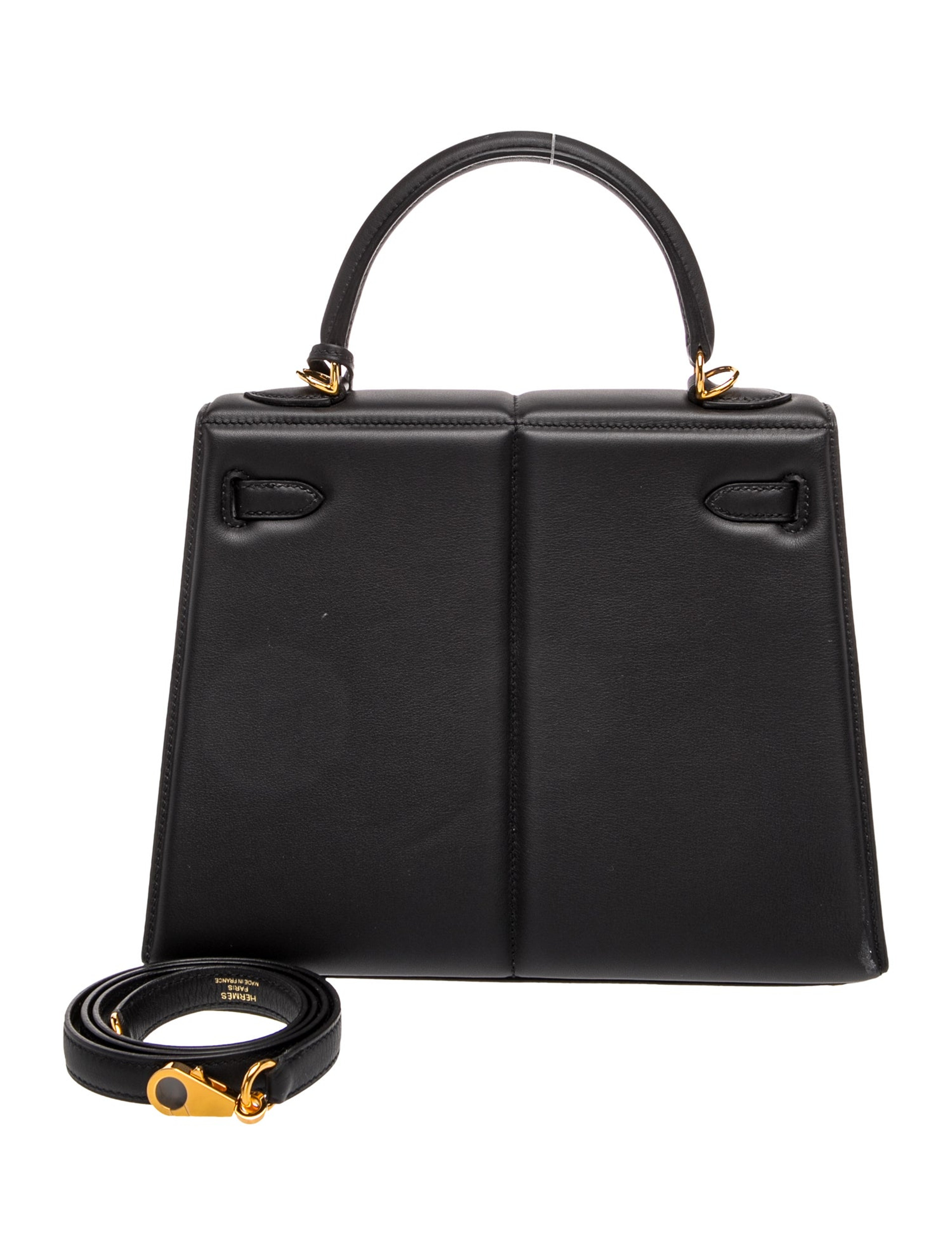 エルメス ケリー 25 パデッド Noir スイフト ゴールド金具 HERMES KELLY 25 PADDED NOIR SWIFT GOLD HARDWARE