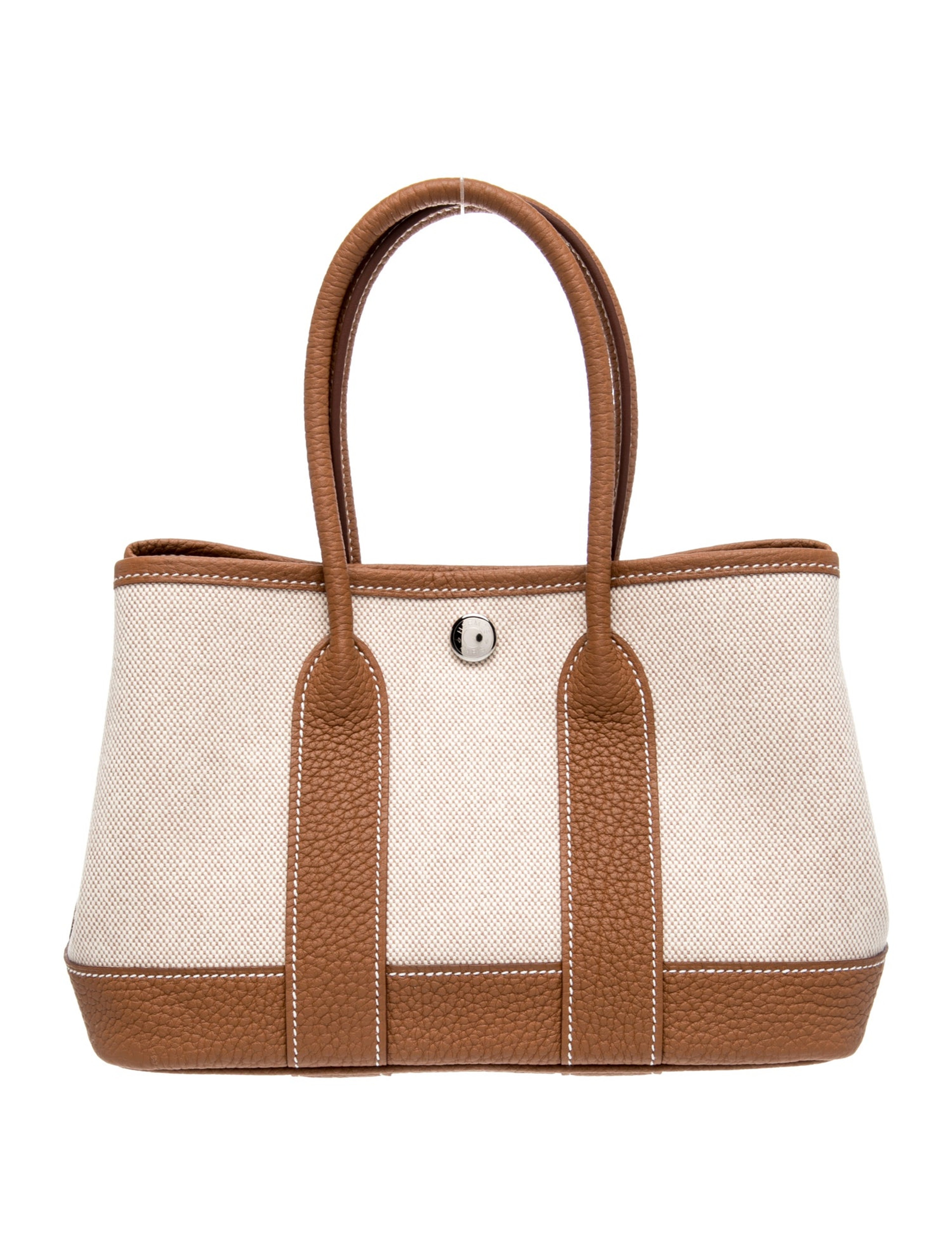 エルメス ネオ ガーデンパーティー 23 Gold Ecru トワル キャンバス ネゴンダ シルバー金具 HERMES NEO GARDEN PARTY 23 GOLD ECRU TOILE CANVAS NEGONDA SILVER HARDWARE