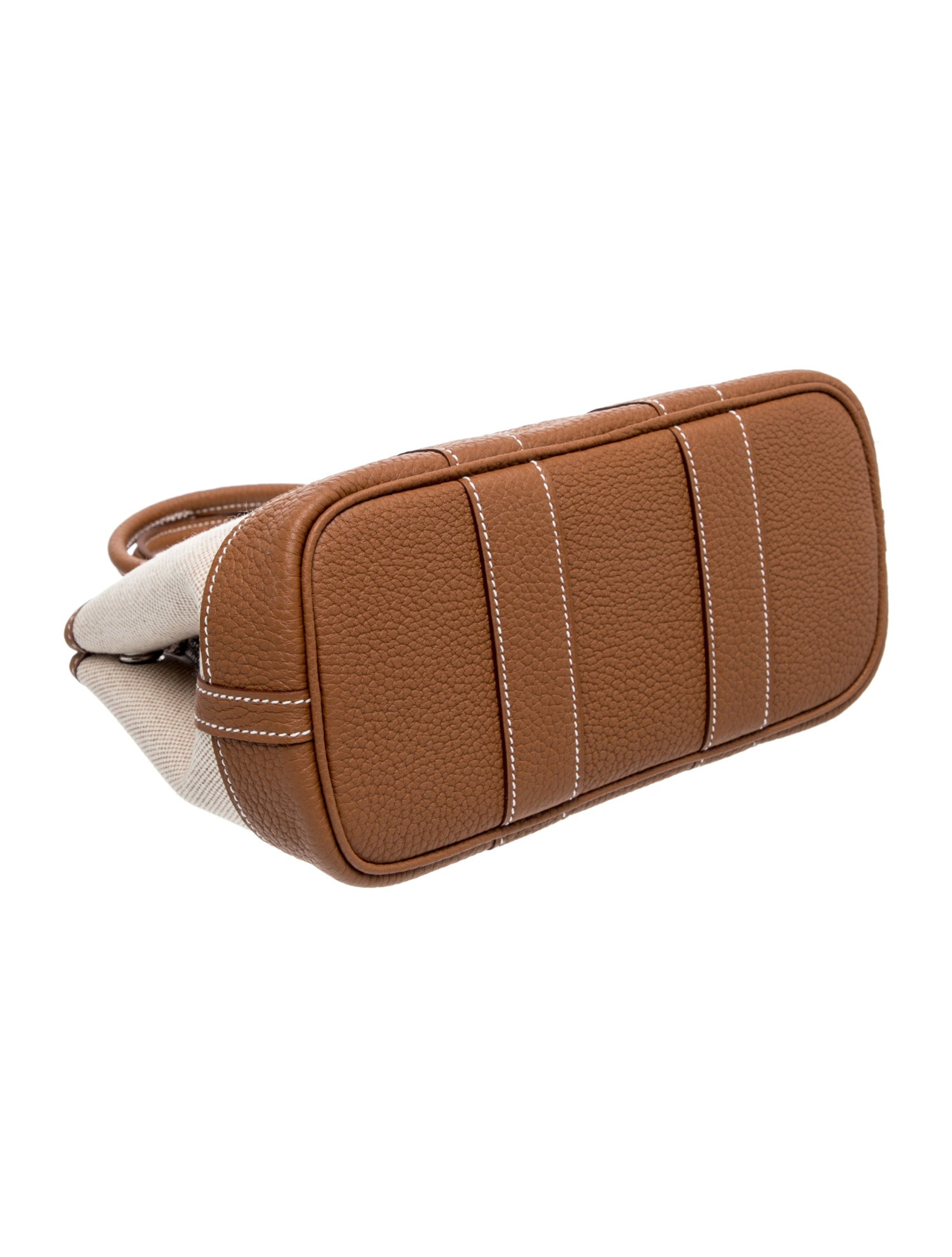 エルメス ネオ ガーデンパーティー 23 Gold Ecru トワル キャンバス ネゴンダ シルバー金具 HERMES NEO GARDEN PARTY 23 GOLD ECRU TOILE CANVAS NEGONDA SILVER HARDWARE