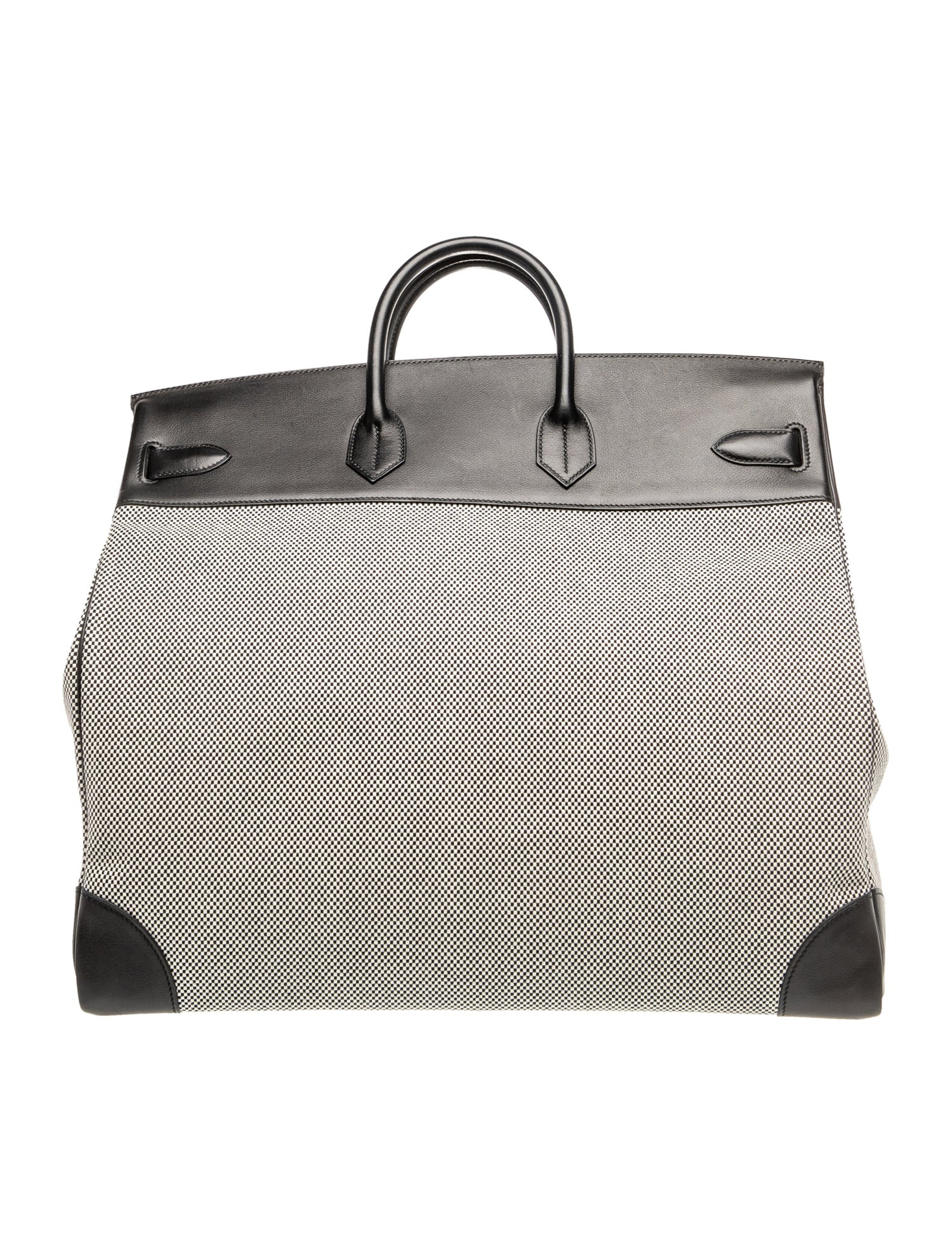 エルメス バーキン 50 オータクロア HAC Noir トワル エヴァーカラー シルバー金具 HERMES BIRKIN 50 HAC NOIR TOILE EVERCOLOR SILVER HARDWARE