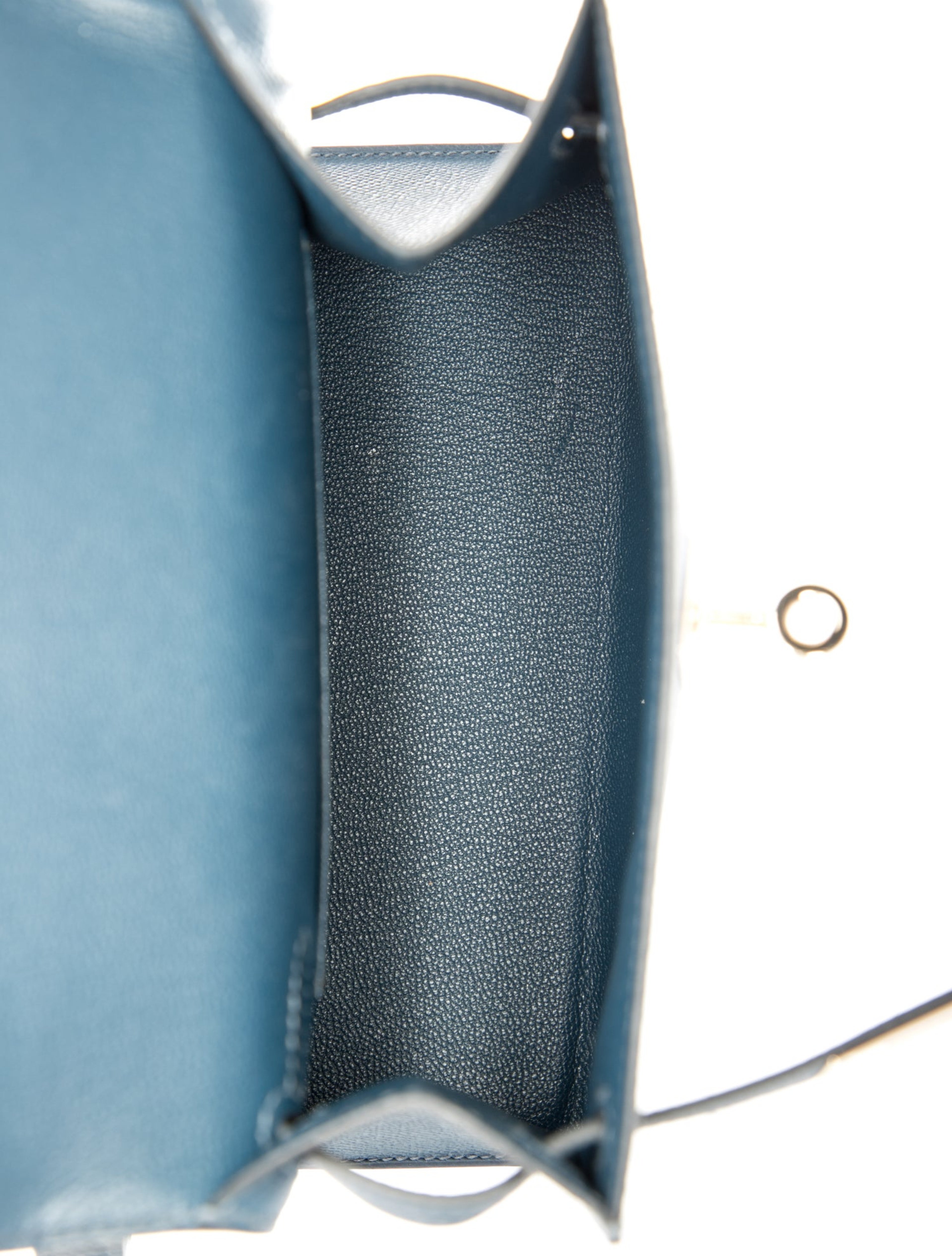 エルメス ケリー 20 無秩序 Bleu De Prusse エプソン パーマブラス シャンパンゴールド金具 HERMES KELLY EN DESORDRE SILLIER 20 BLEU DE PRUSSE EPSOM PERMABRASS GOLD HARDWARE