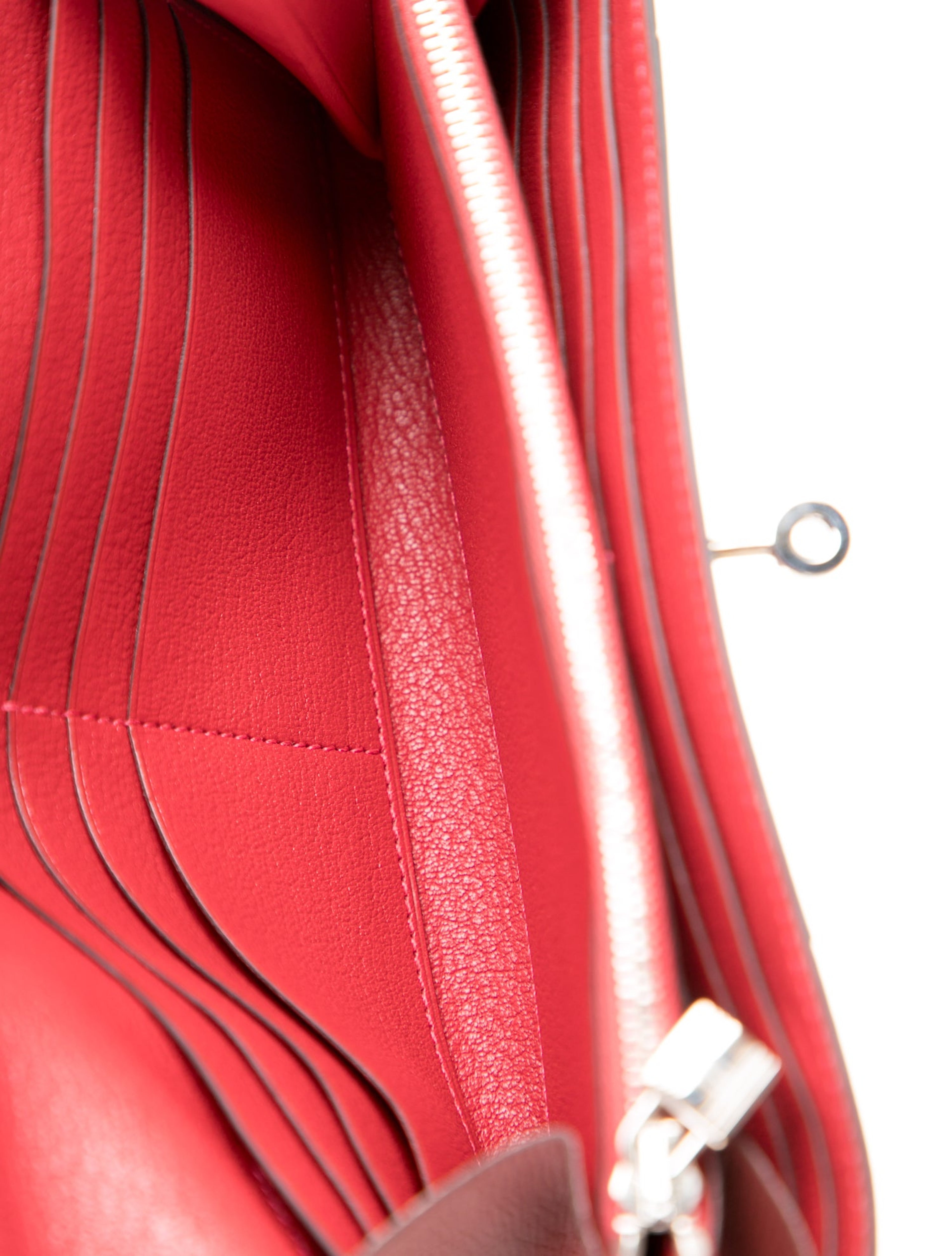エルメス ケリー ロングウォレット フラッグ バイカラー Rouge H Rouge