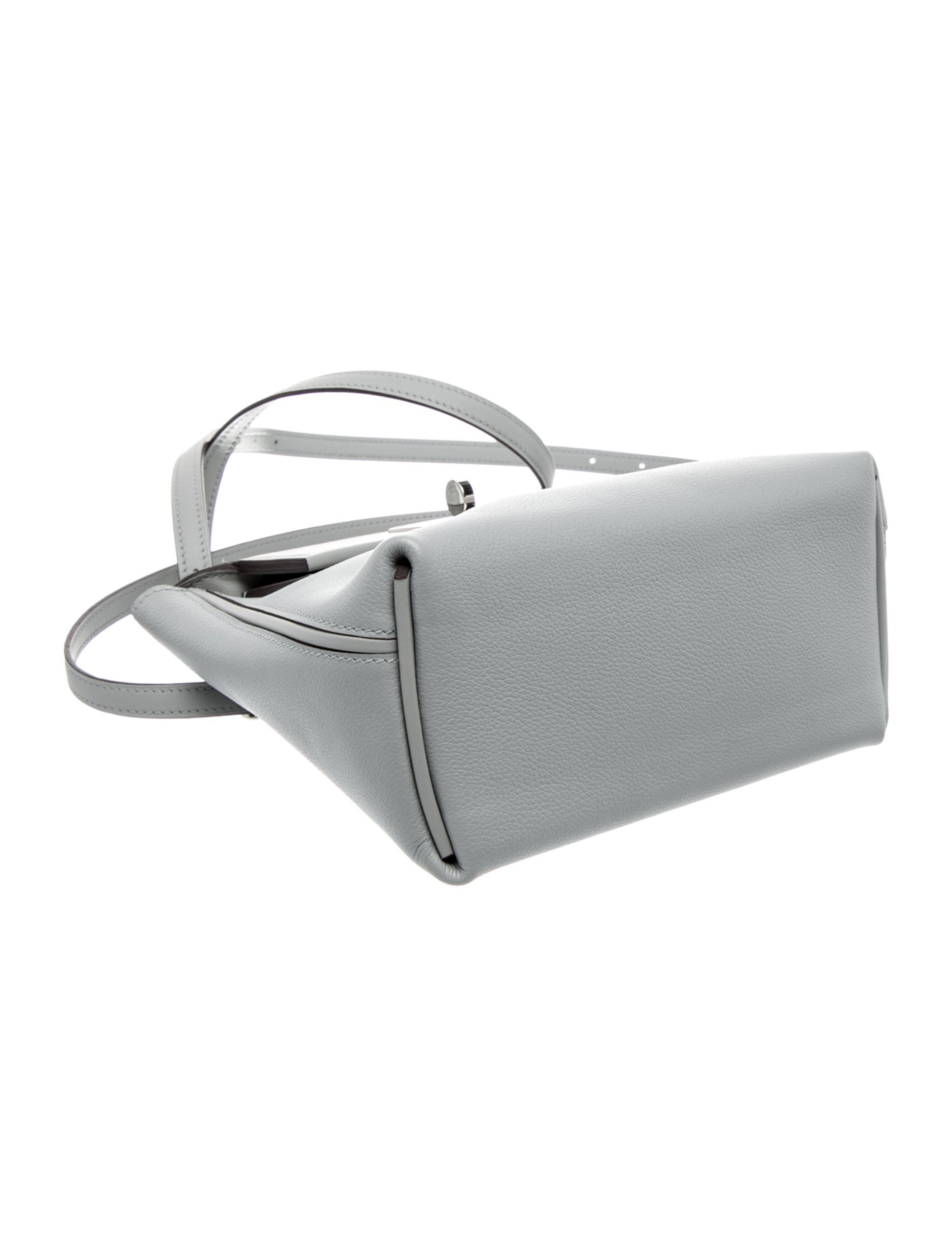 HERMES MINI 24/24 21 BLEU GLACIER EVERCOLOR SILVER HARDWARE