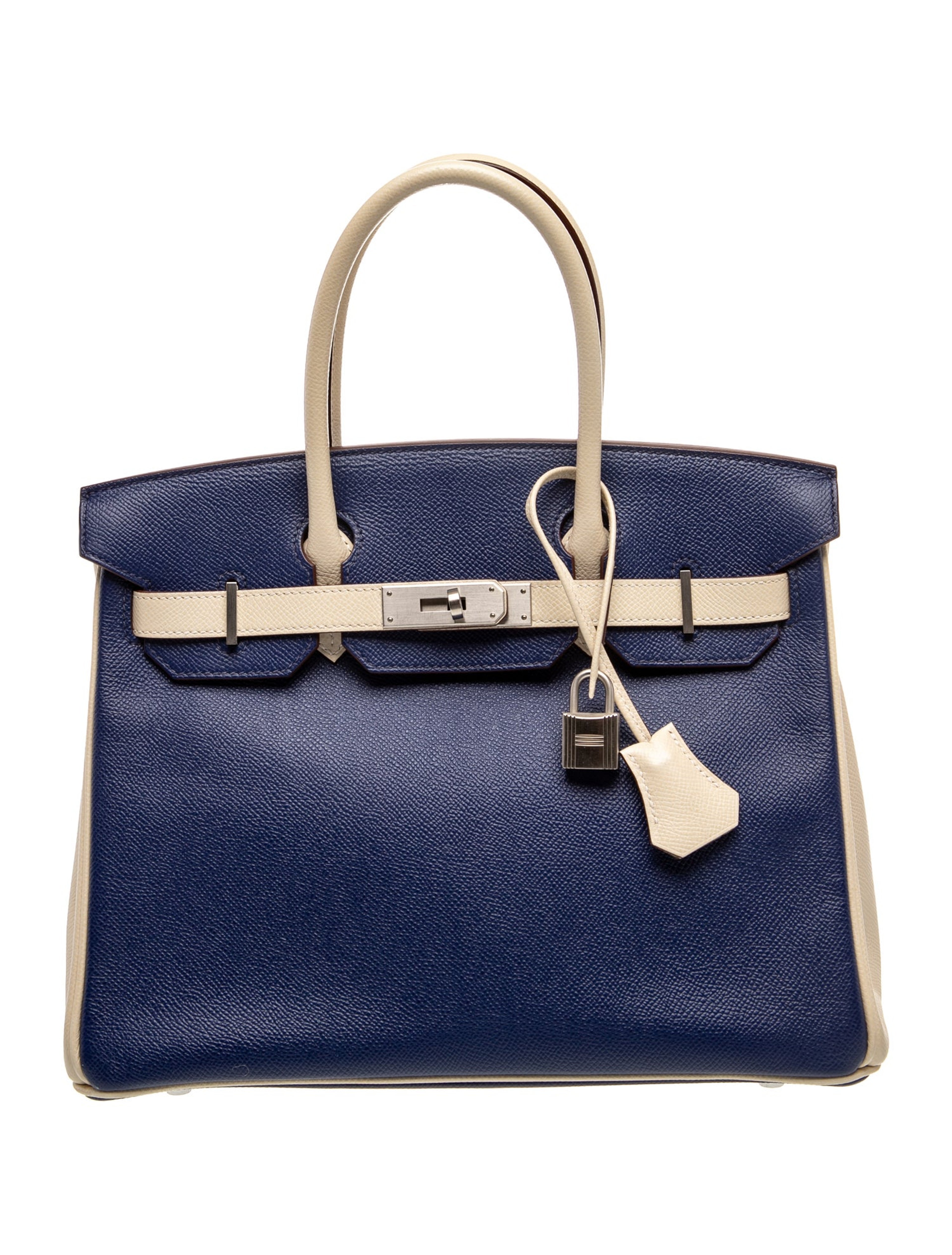 エルメス バーキン 30 スペシャルオーダー バイカラー Bleu Saphir Craie エプソン マットシルバー金具 パーソナルオーダー ホースシュー HERMES BIRKIN 30 BLEU SAPHIR CRAIE EPSOM BRUSHED SILVER HARDWARE HSS