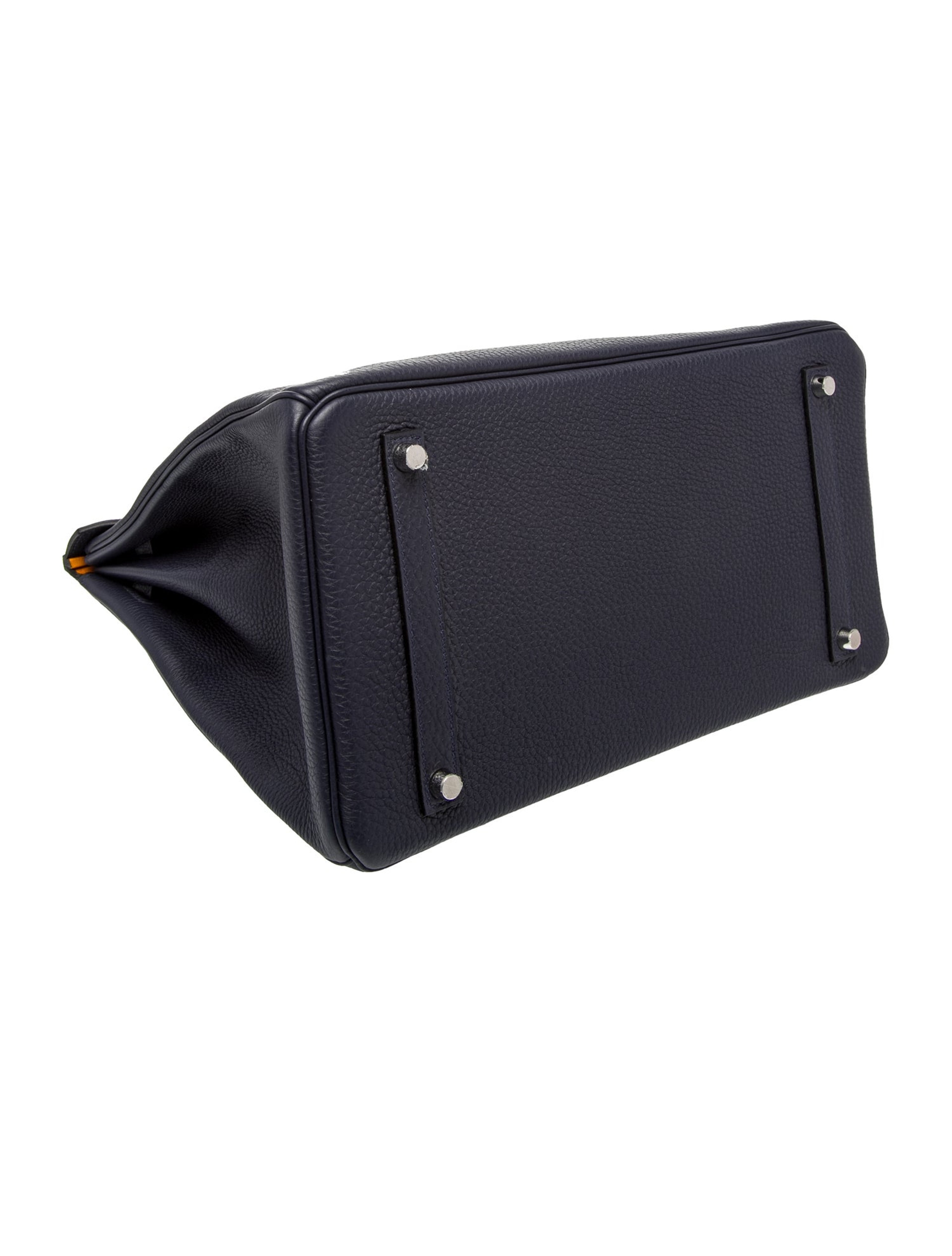 エルメス バーキン 35 スペシャルオーダー ヴェルソ Bleu Nuit Jaune D'or トゴ マットシルバー金具 パーソナルオーダー ホースシュー HERMES BIRKIN 35 VERSO BLEU NUIT JAUNE D'OR TOGO BRUSHED SILVER HARDWARE HSS