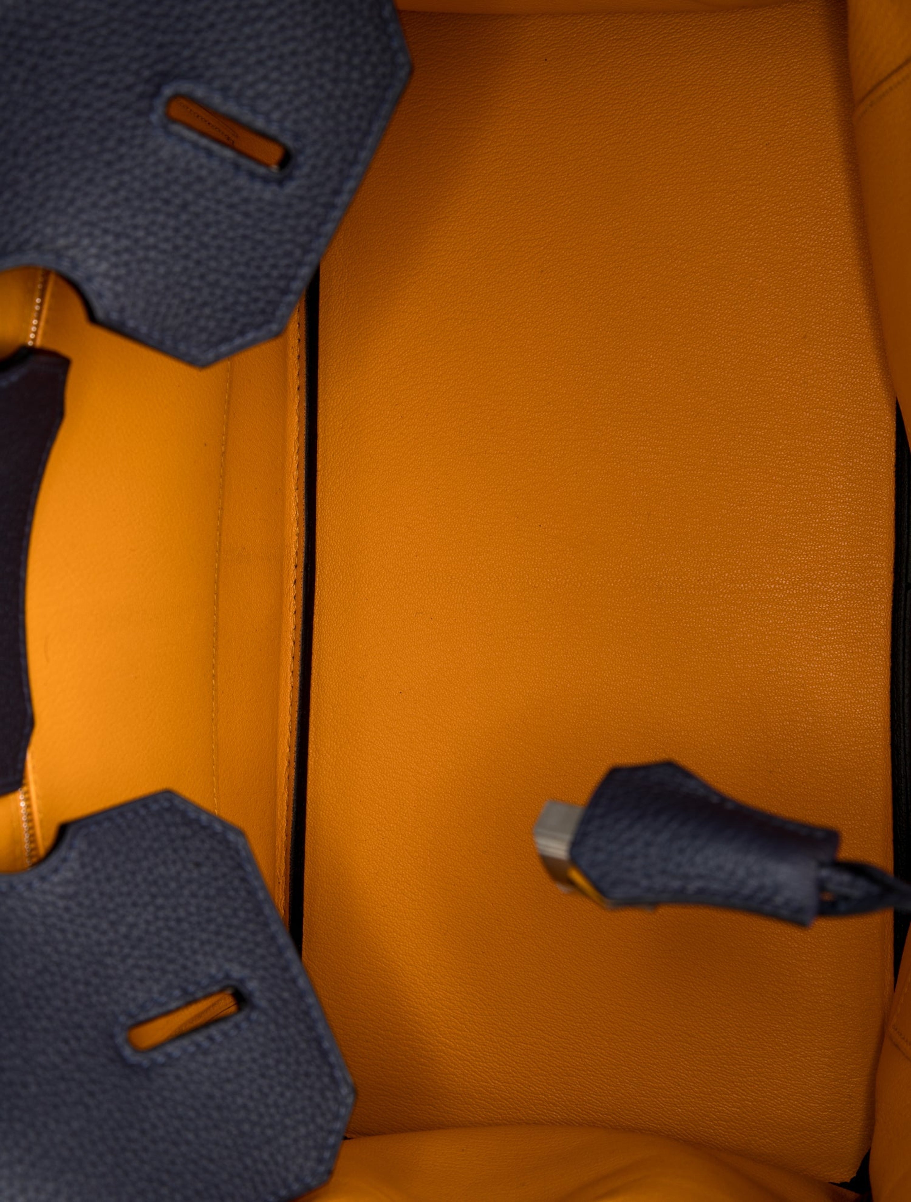 エルメス バーキン 35 スペシャルオーダー ヴェルソ Bleu Nuit Jaune D'or トゴ マットシルバー金具 パーソナルオーダー ホースシュー HERMES BIRKIN 35 VERSO BLEU NUIT JAUNE D'OR TOGO BRUSHED SILVER HARDWARE HSS