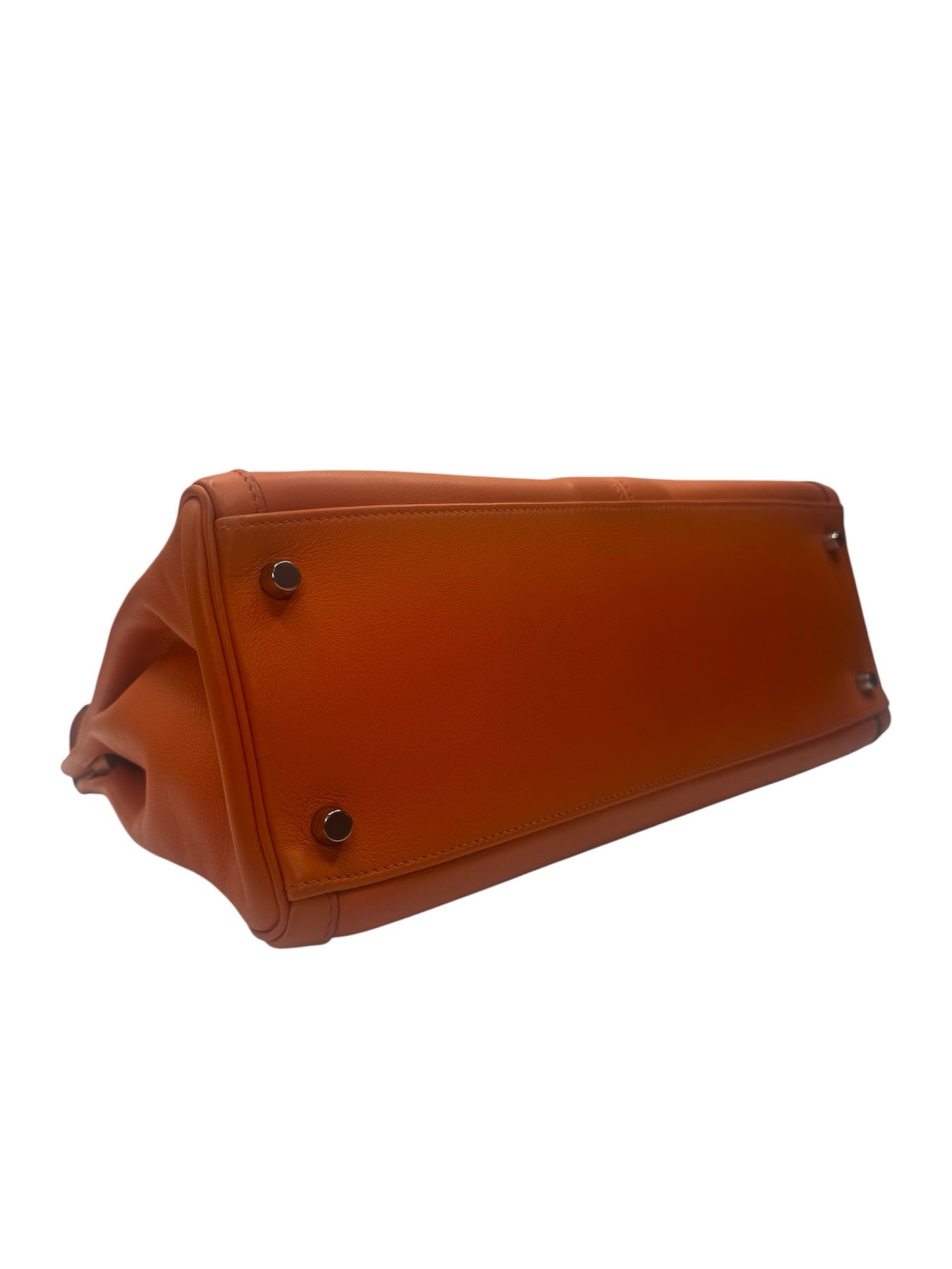 エルメス ケリーラキ 32 Orange スイフト シルバー金具 HERMES KELLY LAKIS 32 ORANGE SWIFT SILVER HARDWARE