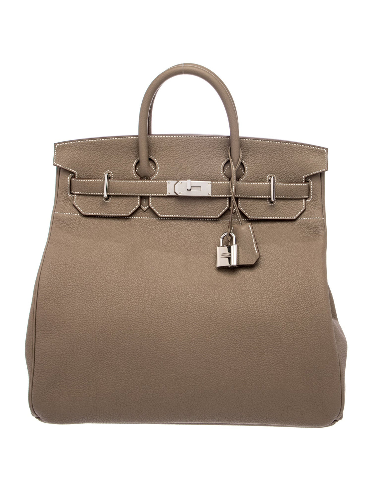 Hermes Birkin 40 Haut à Courroies HAC Etoupe Togo Silver Hardware