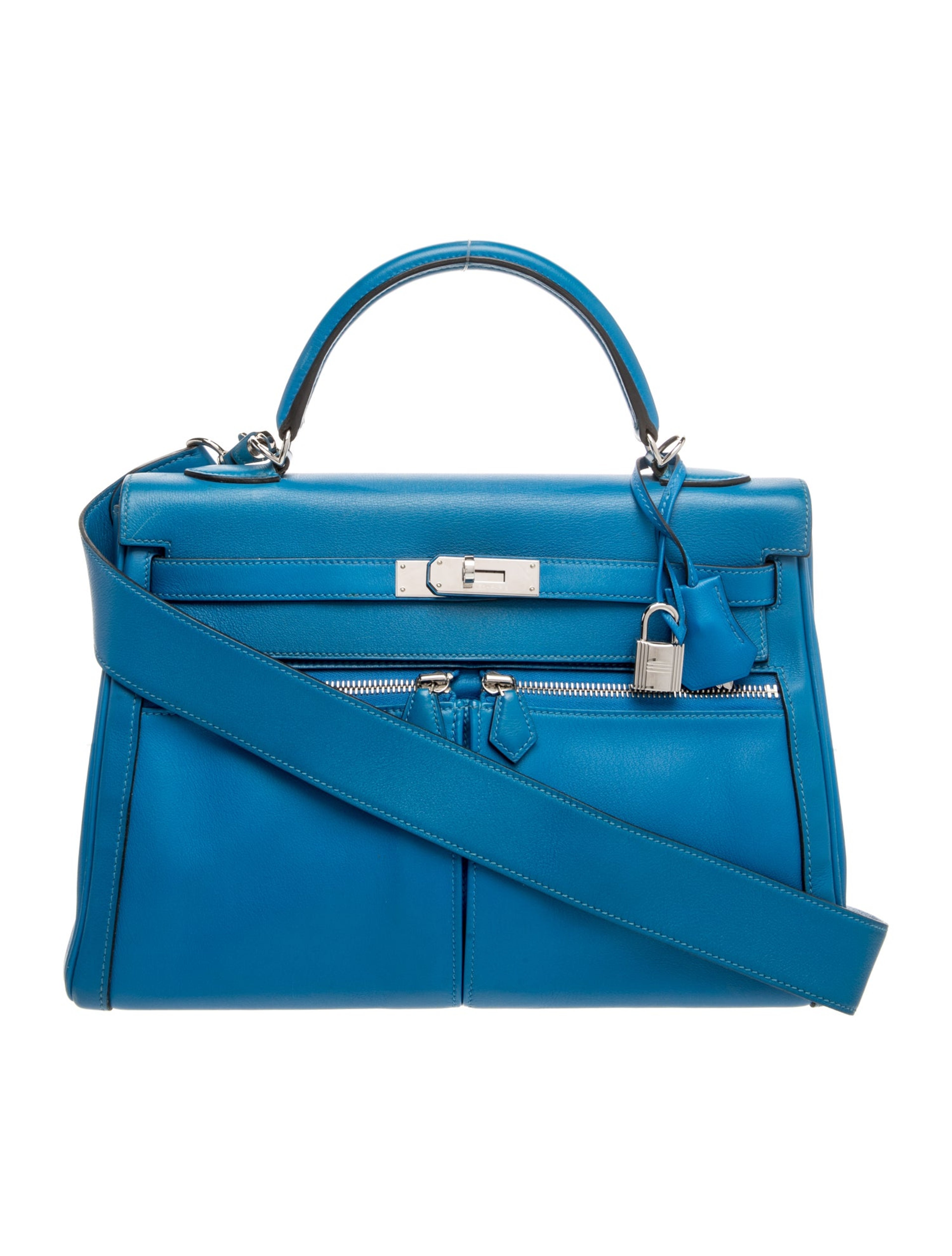 エルメス ケリーラキ 32 Bleu Hydra スイフト シルバー金具 HERMES KELLY LAKIS 32 BLEU HYDRA SWIFT SILVER HARDWARE