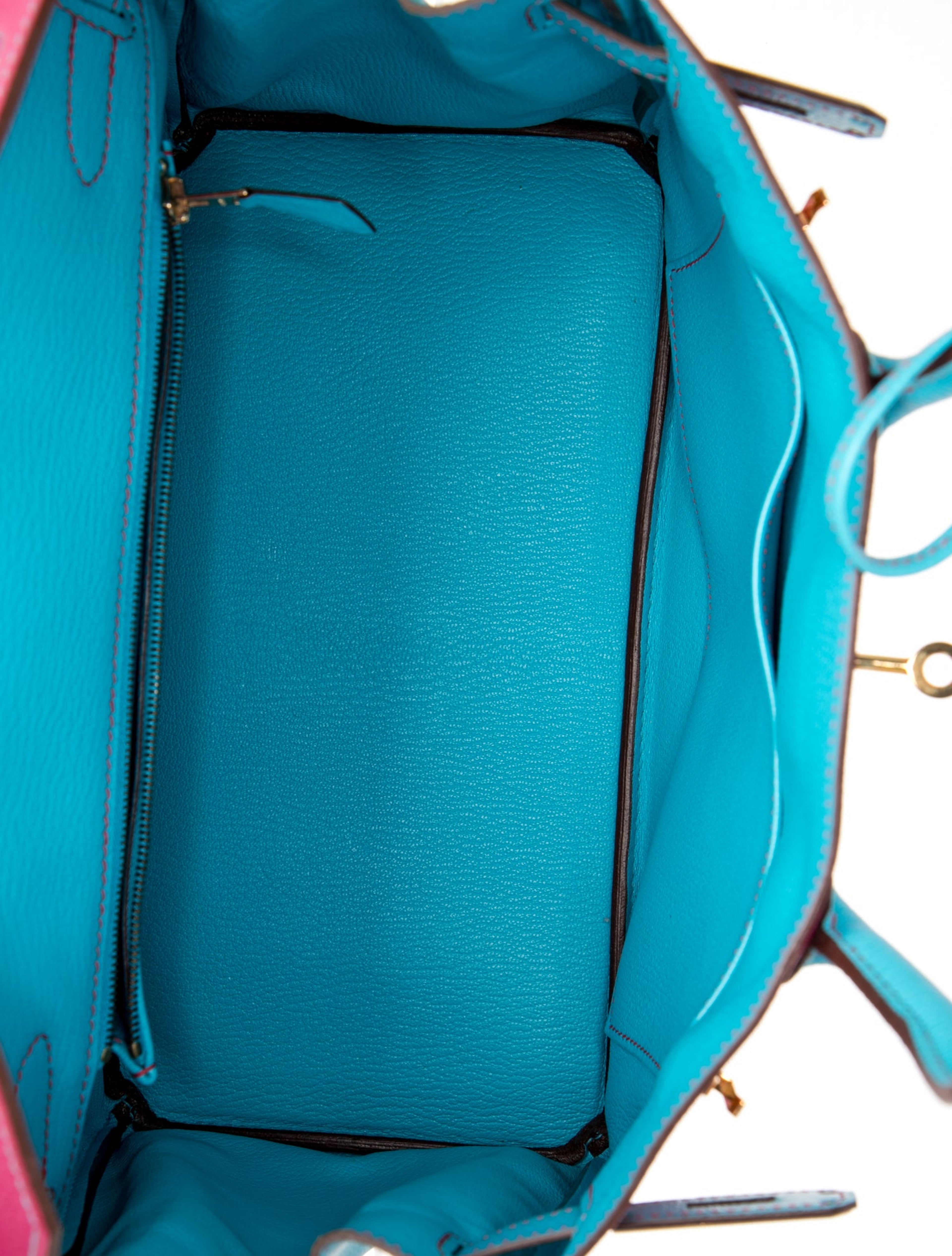 エルメス バーキン 30 スペシャルオーダー バイカラー Turquoise Rose Tyrien シェーブルミゾール ゴールド金具 パーソナルオーダー ホースシュー HERMES BIRKIN 30 VERSO TURQUOISE ROSE TYRIEN CHEVRE MYSORE GOLD HARDWARE HSS