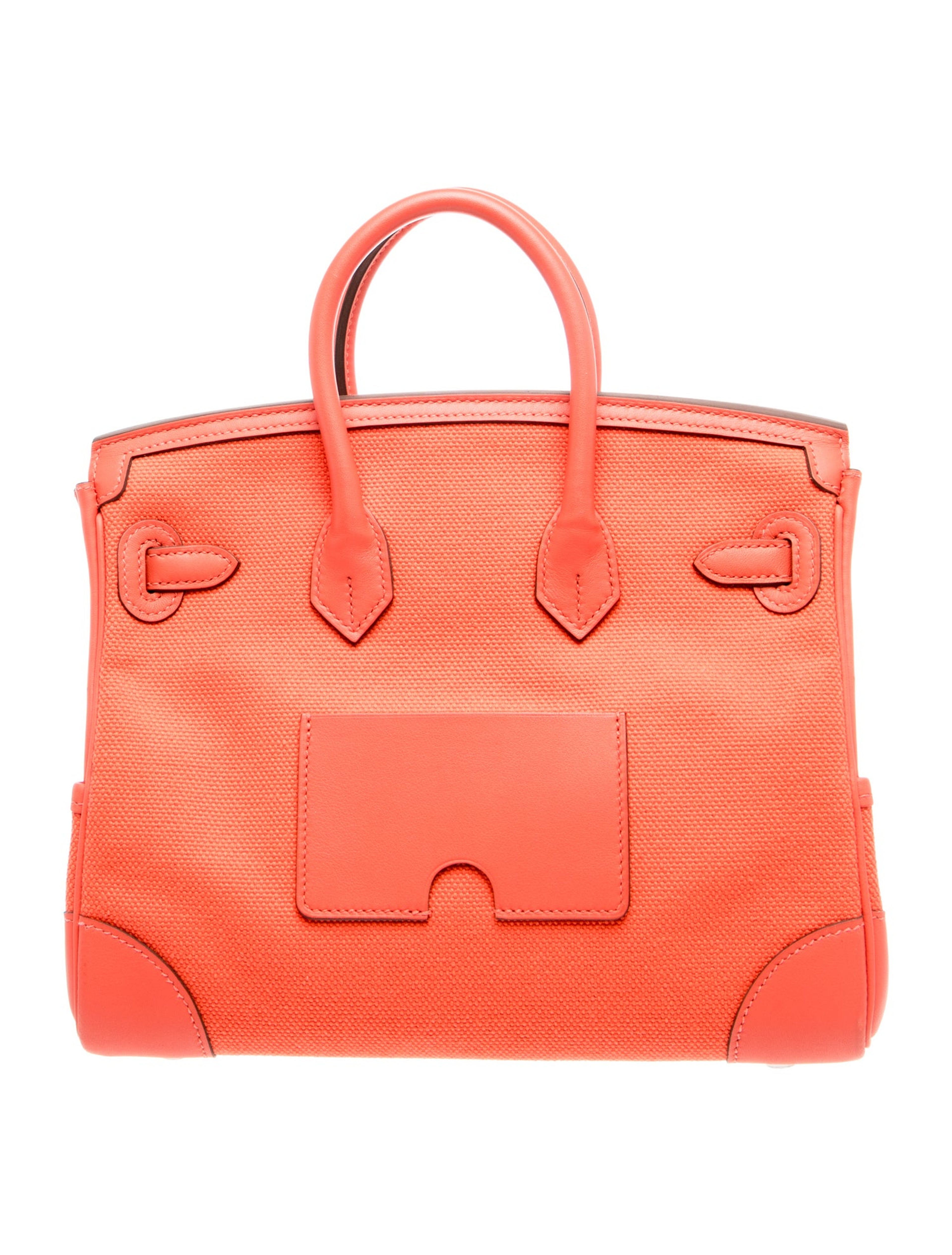 エルメス バーキン 25 カーゴ Orange Field トワル スイフト シルバー金具 HERMES BIRKIN 25 CARGO ORANGE FIELD TOILE GOELAND SWIFT SILVER HARDWARE