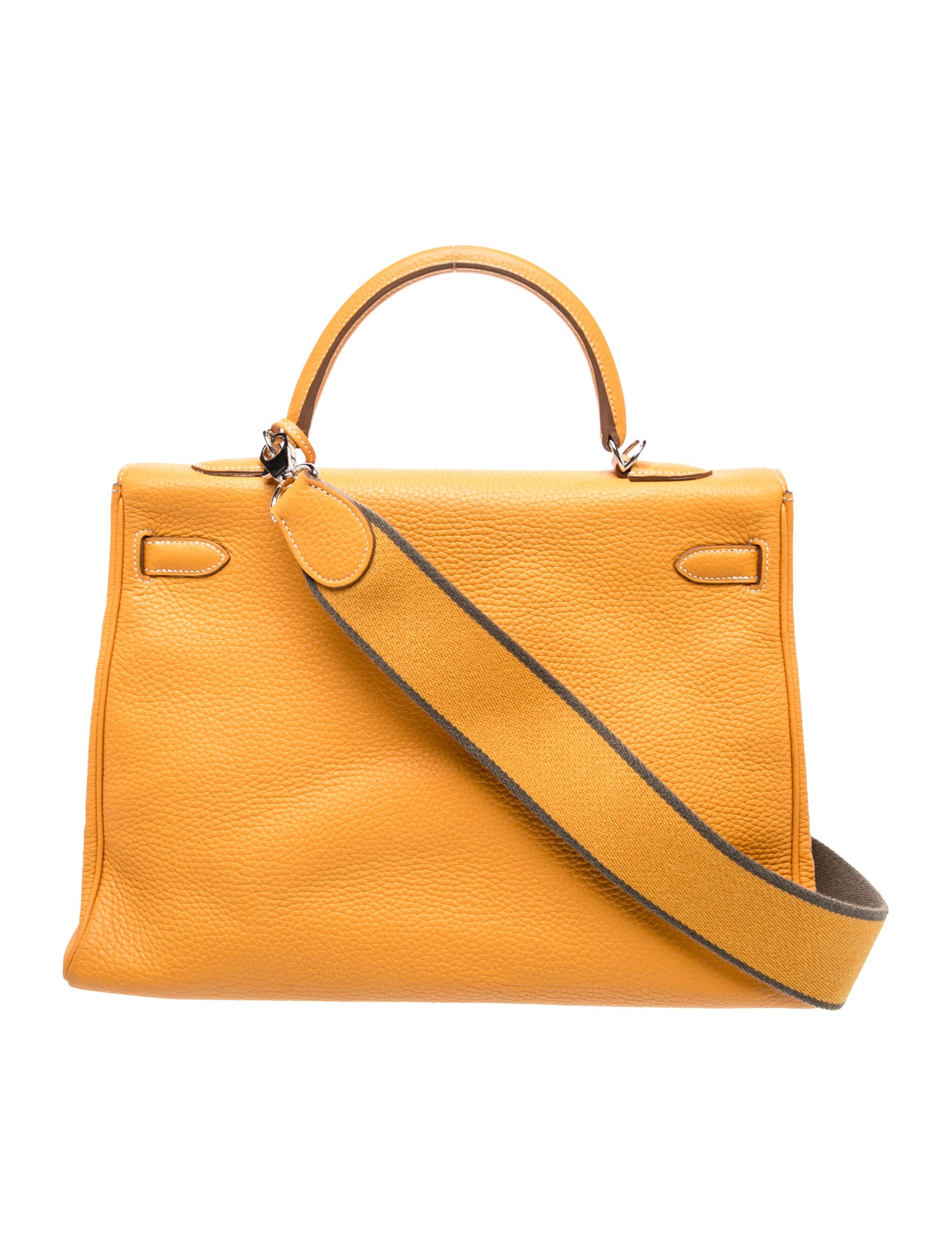 エルメス ケリー 35 Yellow クレマンス シルバー金具 HERMES KELLY 35 YELLOW CLEMENCE SILVER HARDWARE