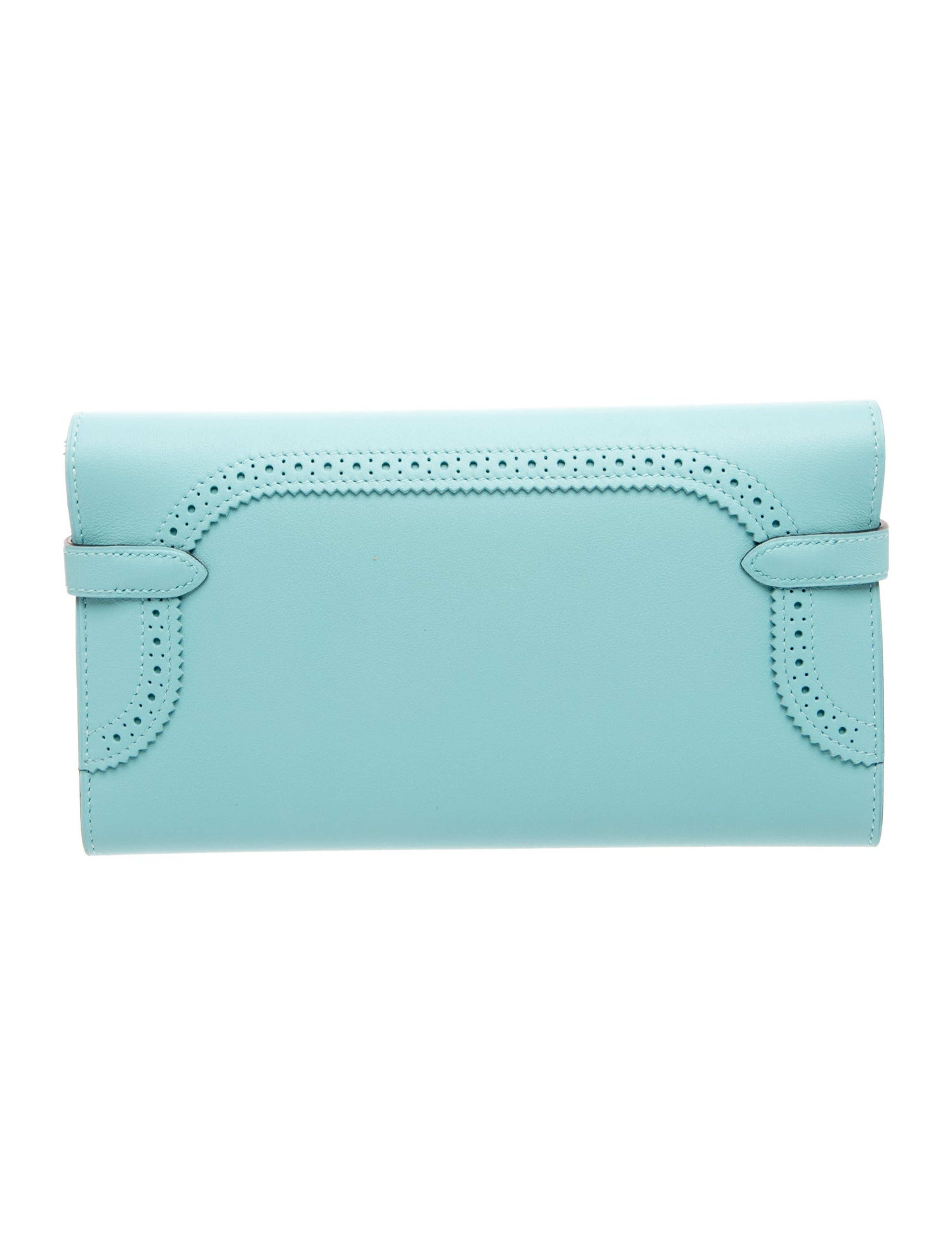 エルメス ケリー ロングウォレット ギリーズ Bleu Atoll スイフト シルバー金具 長財布 HERMES KELLY LONG WALLET GHILLIES BLEU ATOLL SWIFT SILVER HARDWARE