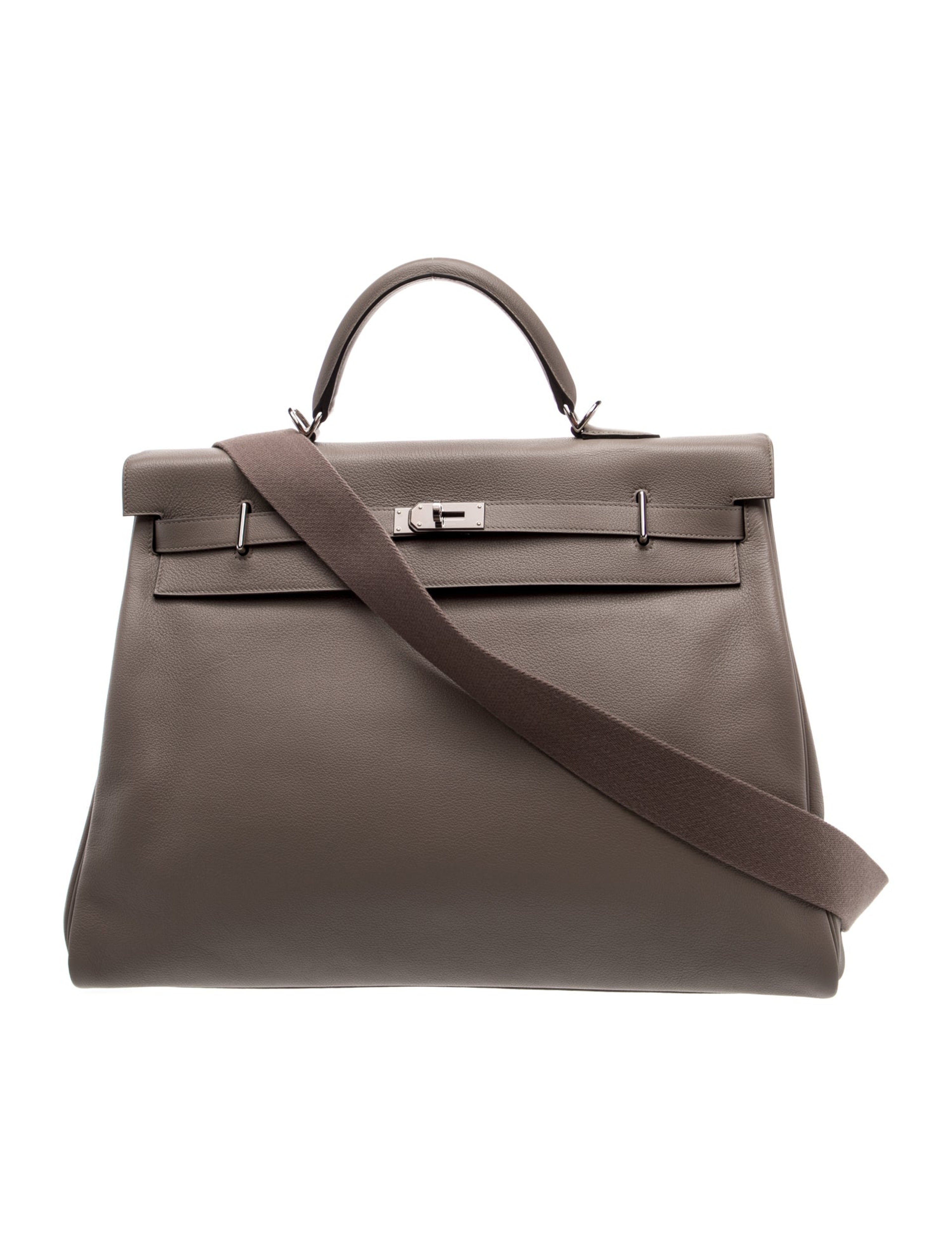 エルメス ケリー 50 Gris Asphalt トリヨンノビーヨ シルバー金具 HERMES KELLY 50 GRIS ASPHALT TAURILLON NOVILLO SILVER HARDWARE