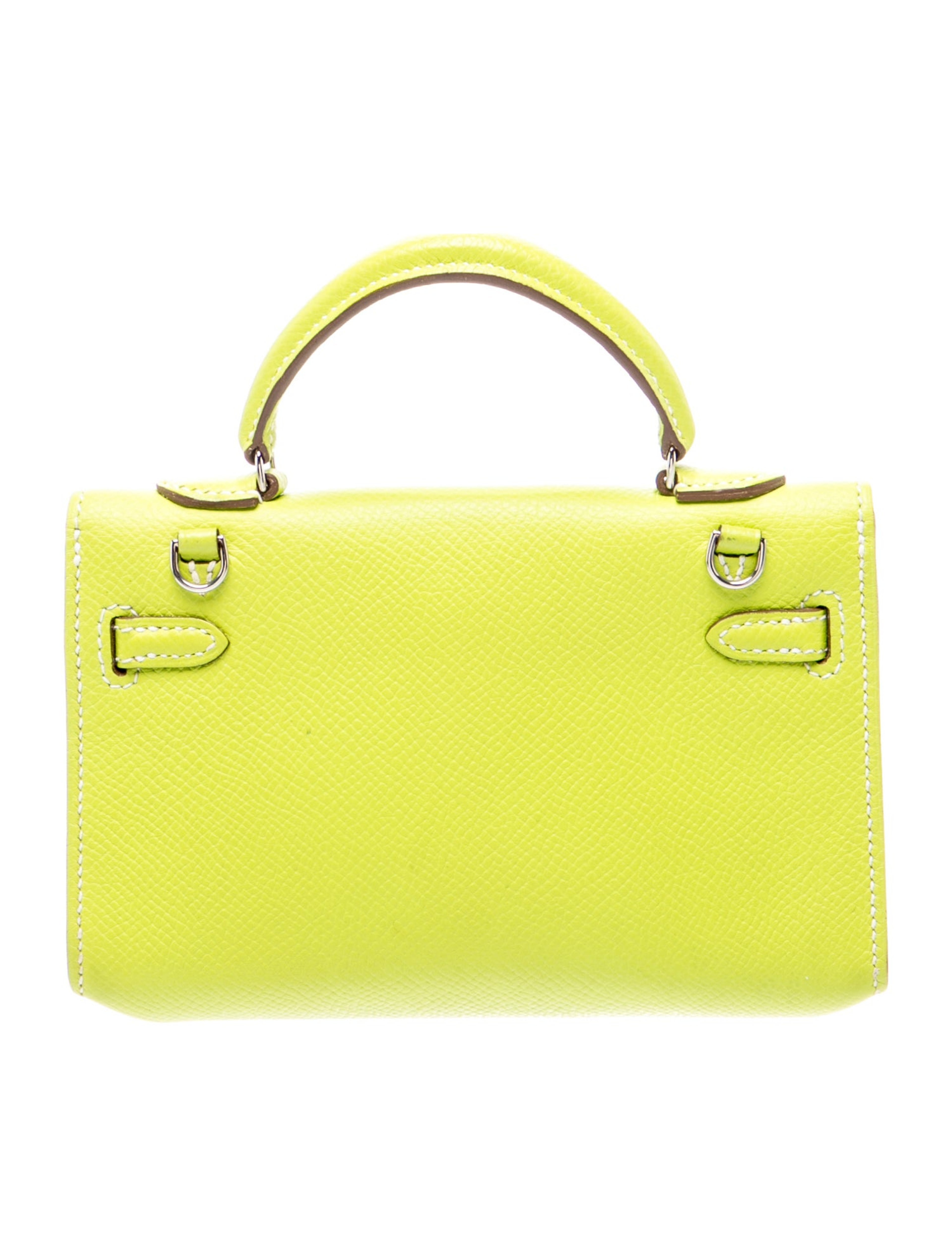 エルメス ケリー 15 タイニーケリー Kiwi エプソン シルバー金具 HERMES KELLY 15 MICRO KIWI EPSOM SILVER HARDWARE