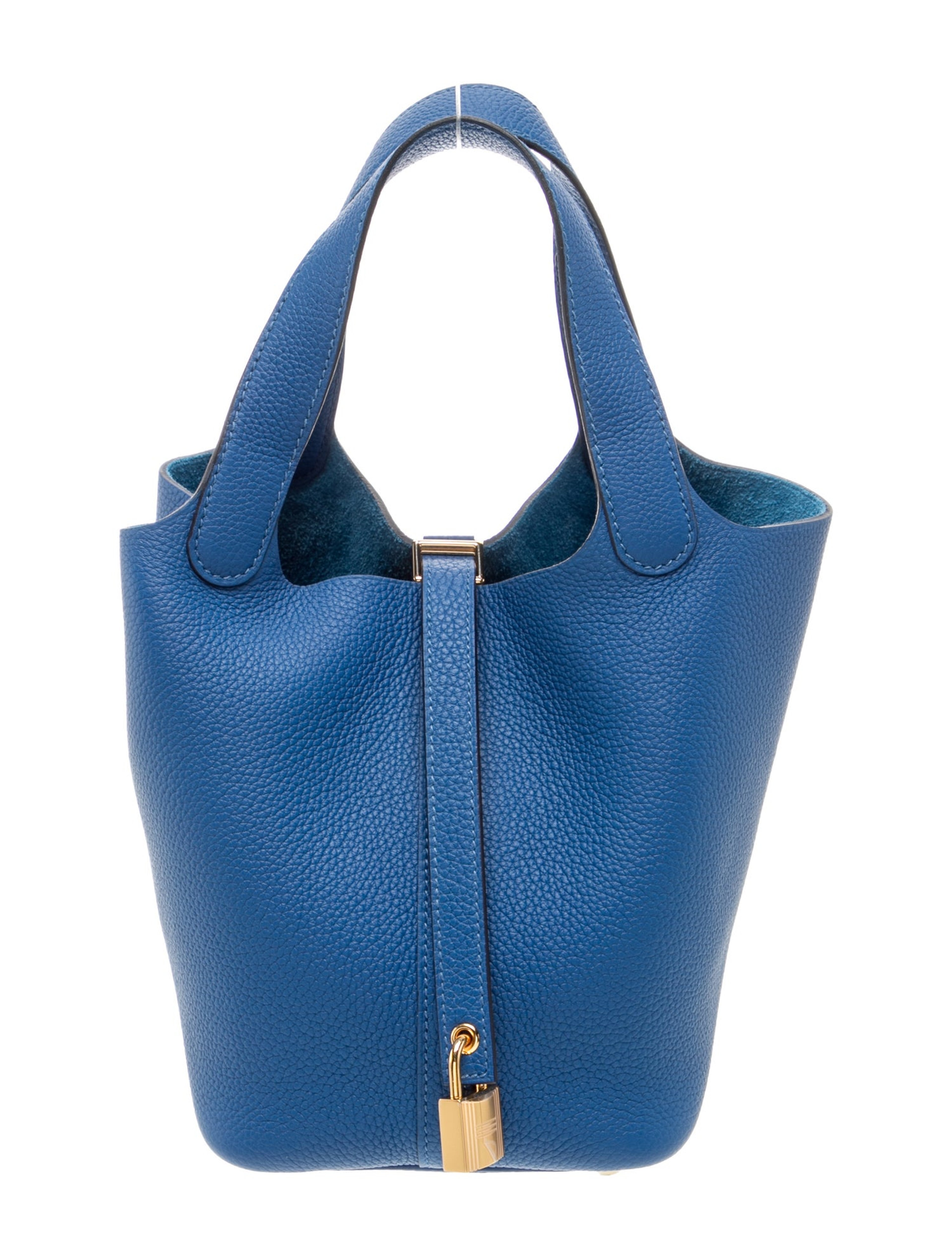 エルメス ピコタンロック PM 18 Bleu France トリヨンモーリス ゴールド金具 HERMES PICOTIN LOCK PM 18 BLEU FRANCE TAURILLON MAURICE GOLD HARDWARE