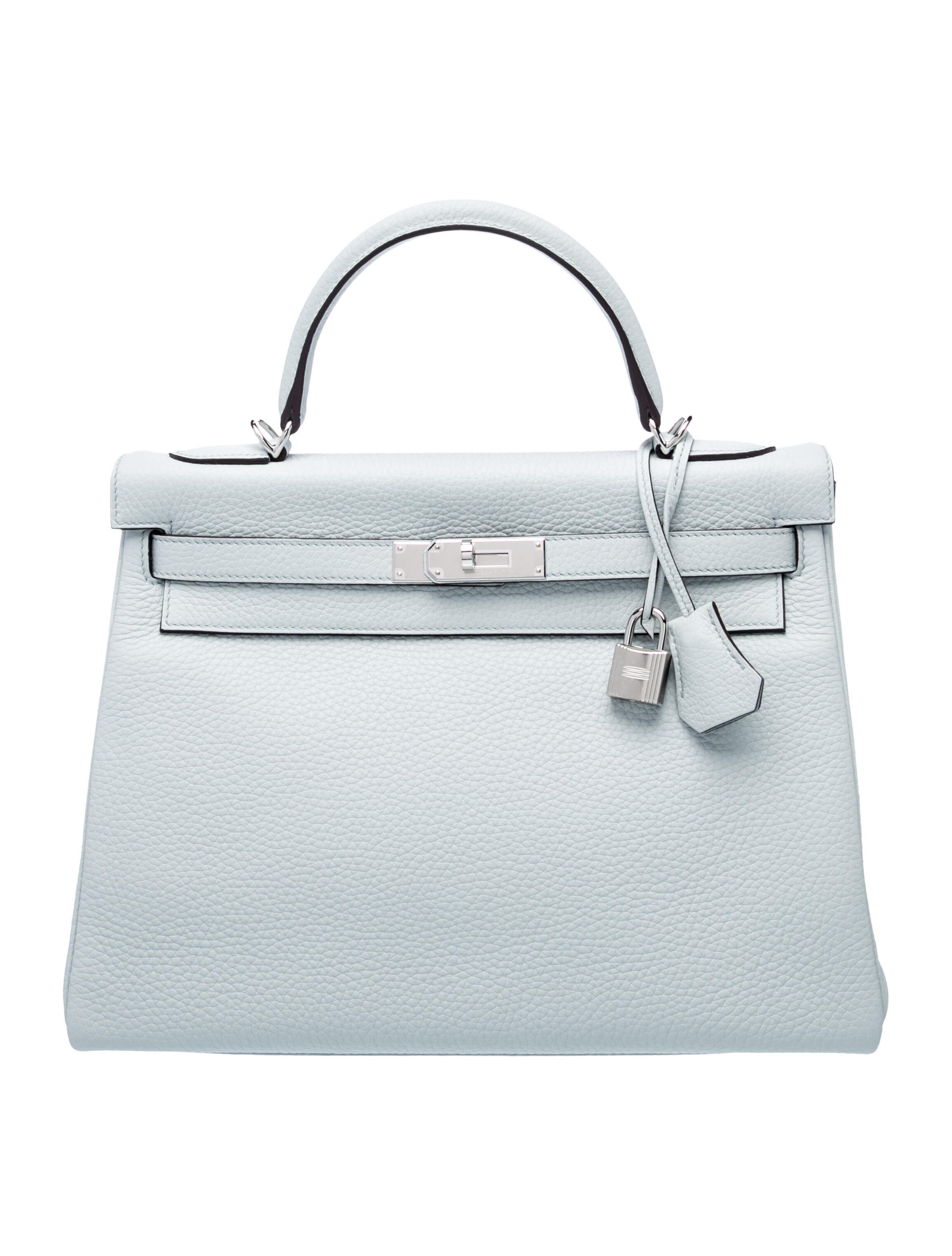 エルメス ケリー 32 Bleu Pale クレマンス シルバー金具 HERMES KELLY 32 BLEU PALE CLEMENCE SILVER HARDWARE