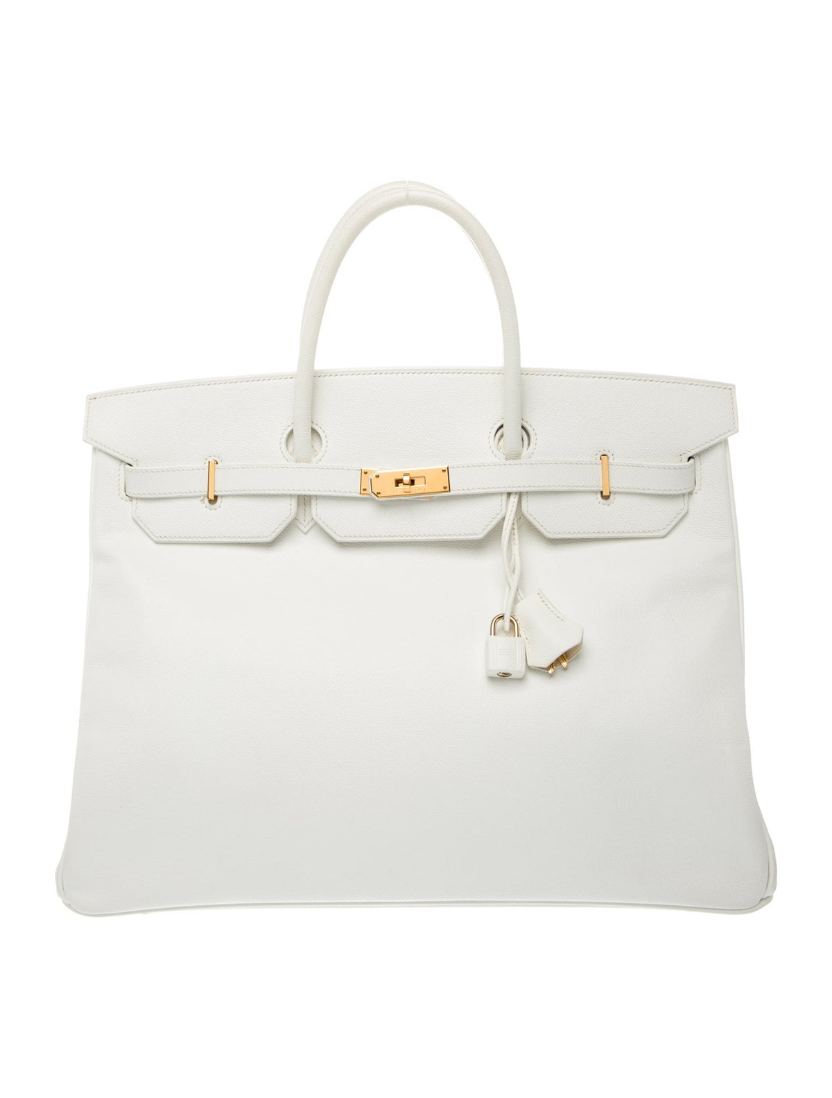 Hermes Birkin 40 Blanc Epsom Gold Hardware