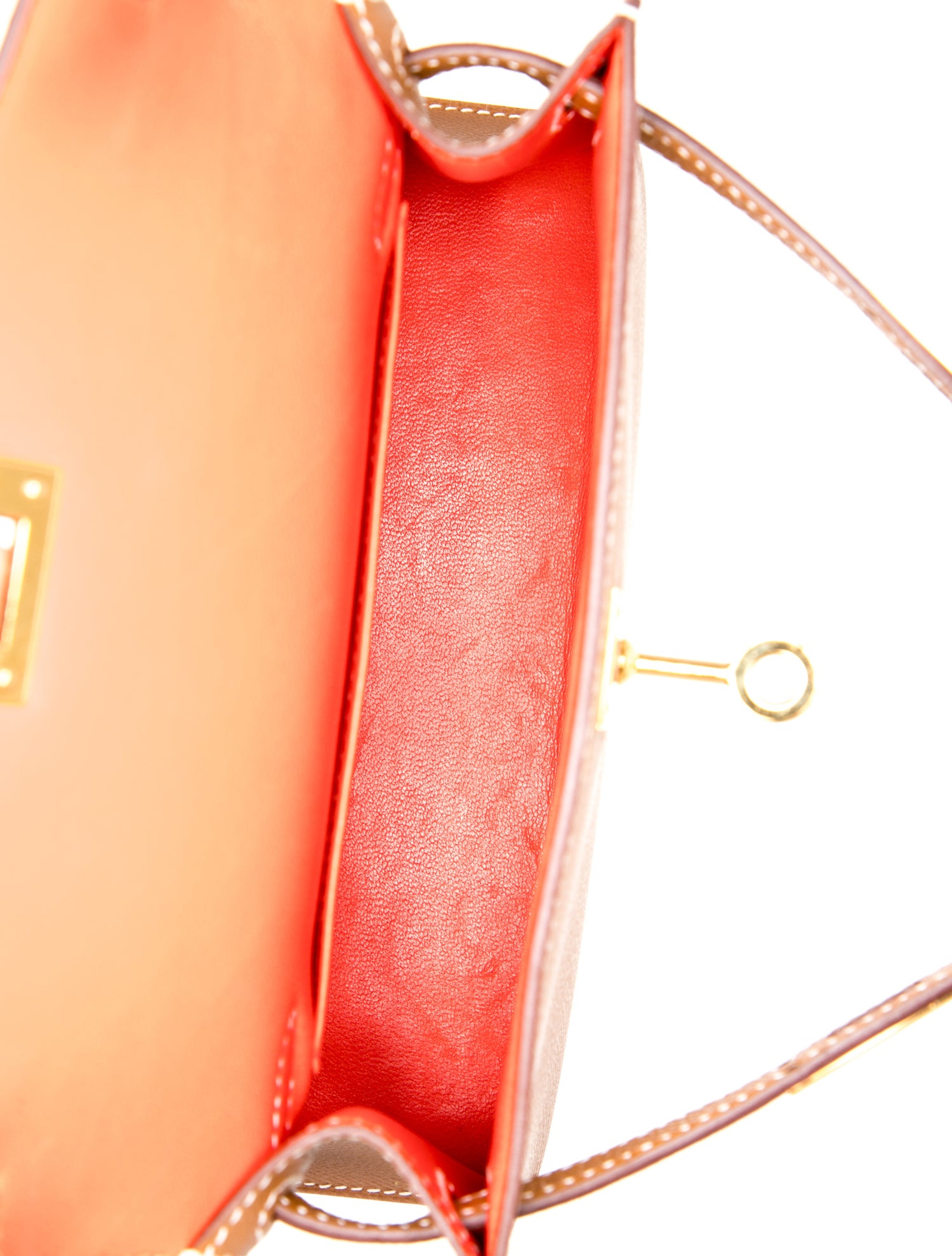 エルメス ミニケリー 20 スペシャルオーダー ヴェルソ Gold Orange Poppy エプソン ゴールド金具 パーソナルオーダー ホースシュー HERMES MINI KELLY 20 VERSO GOLD ORANGE POPPY EPSOM GOLD HARDWARE HSS