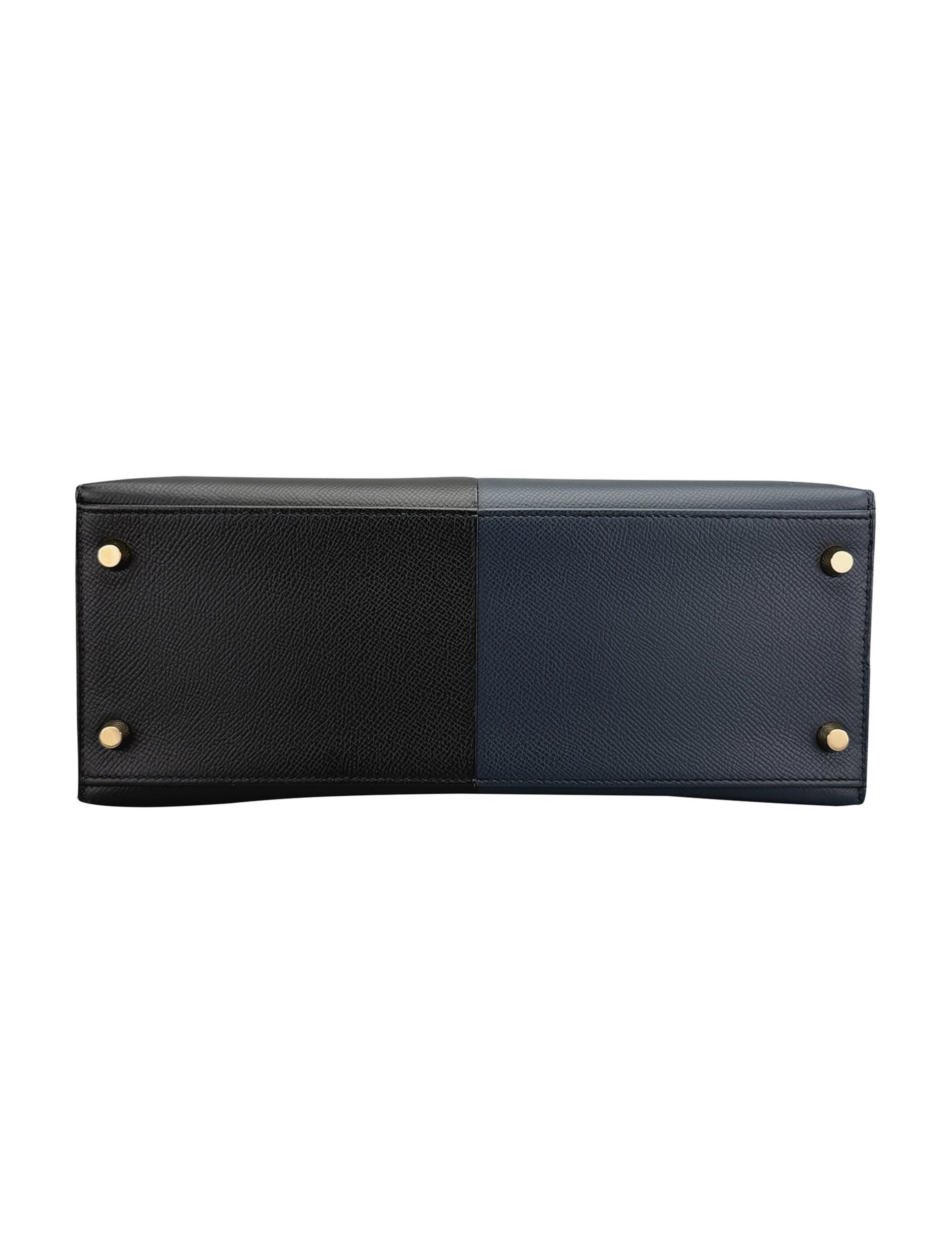 エルメス ケリー 28 カザック Noir Bleu Indigo Bleu Frida エプソン ゴールド金具 HERMES KELLY 28 CASAQUE NOIR BLEU INDIGO BLEU FRIDA EPSOM GOLD HARDWARE
