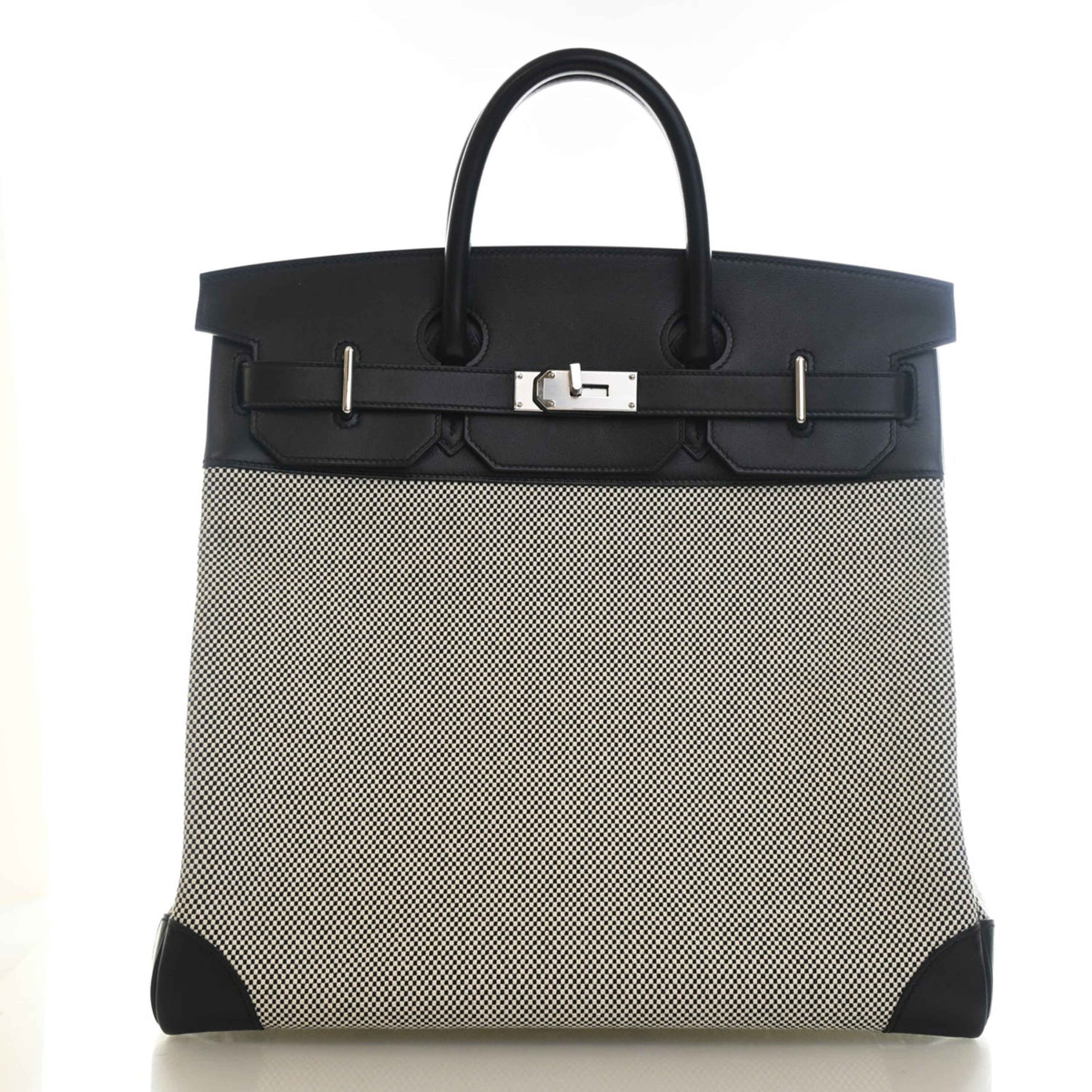 エルメス バーキン 40 オータクロア HAC Noir トワル アッシュ エヴァーカラー シルバー金具 HERMES BIRKIN 40 HAC NOIR TOILE H CANVAS EVERCOLOR SILVER HARDWARE