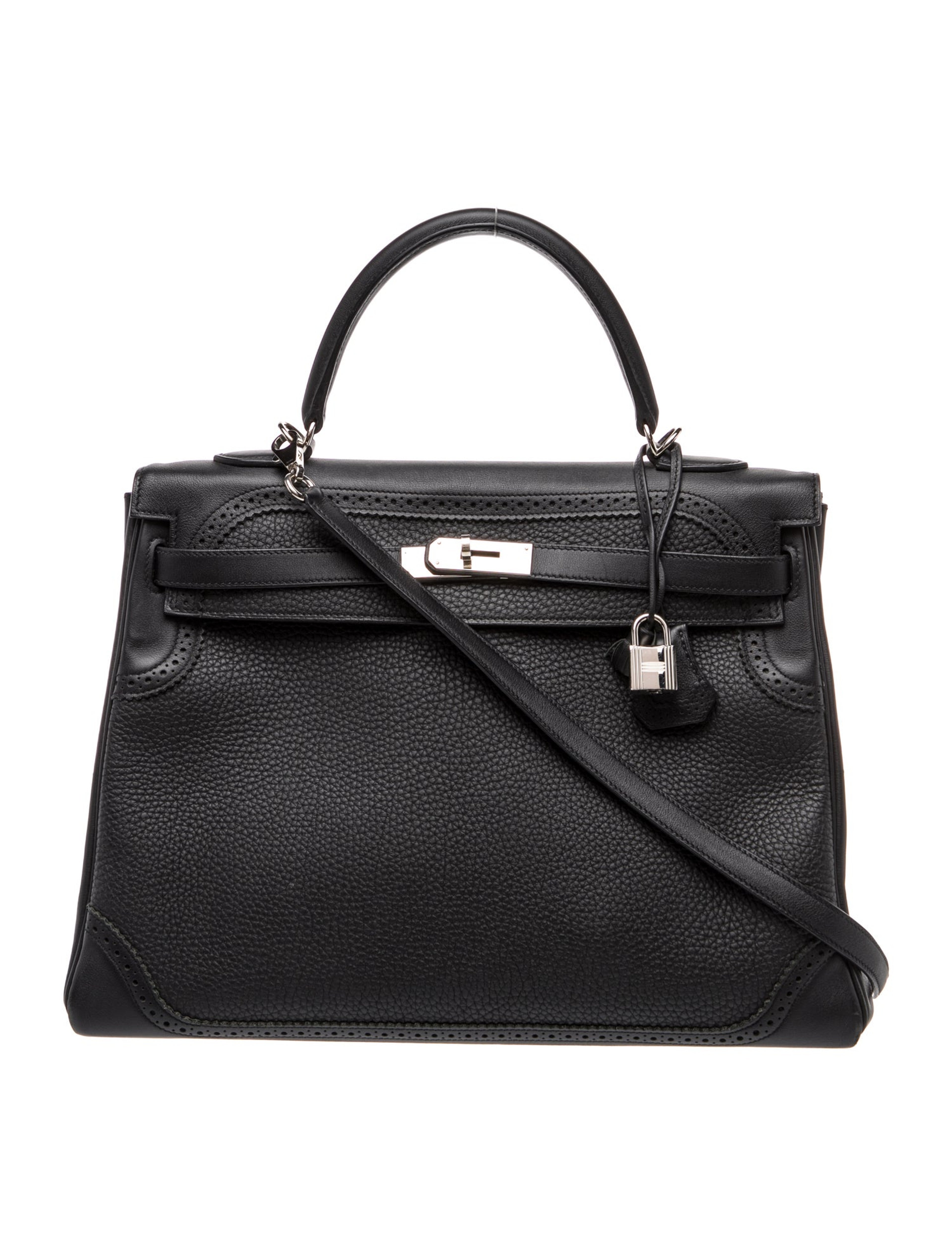 エルメス ケリー 35 ギリーズ Noir トゴ スイフト シルバー金具 HERMES KELLY 35 GHILLIES NOIR TOGO SWIFT SILVER HARDWARE