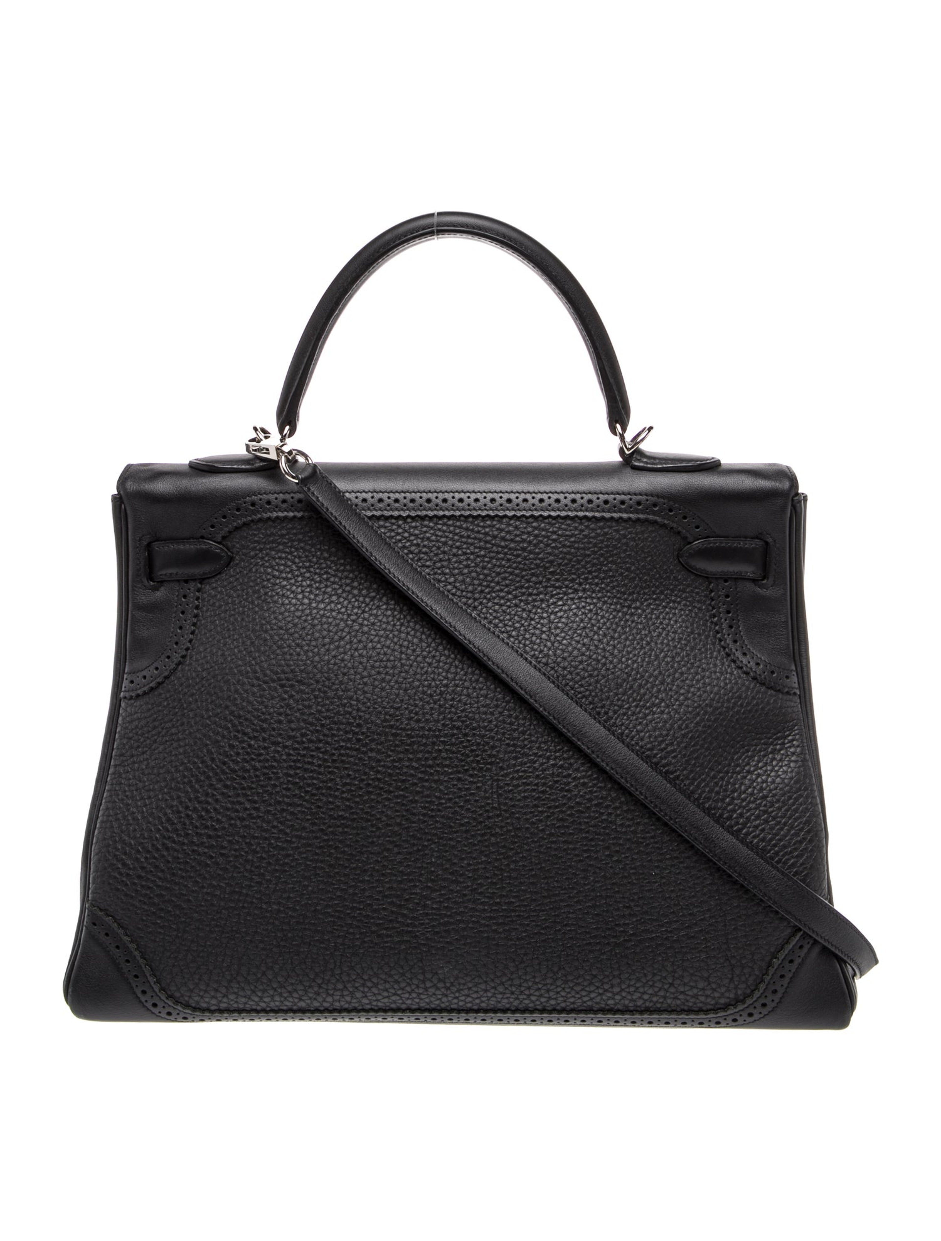 エルメス ケリー 35 ギリーズ Noir トゴ スイフト シルバー金具 HERMES KELLY 35 GHILLIES NOIR TOGO SWIFT SILVER HARDWARE