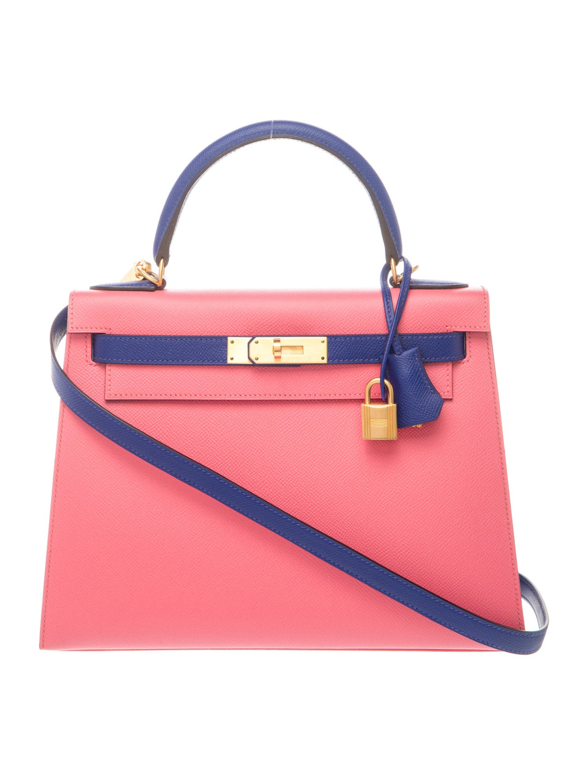 エルメス ケリー 28 スペシャルオーダー バイカラー Rose Azalee Bleu Electrique エプソン マットゴールド金具 パーソナルオーダー ホースシュー HERMES KELLY 28 ROSE AZALEE BLEU ELECTRIQUE EPSOM BRUSHED GOLD HARDWARE HSS