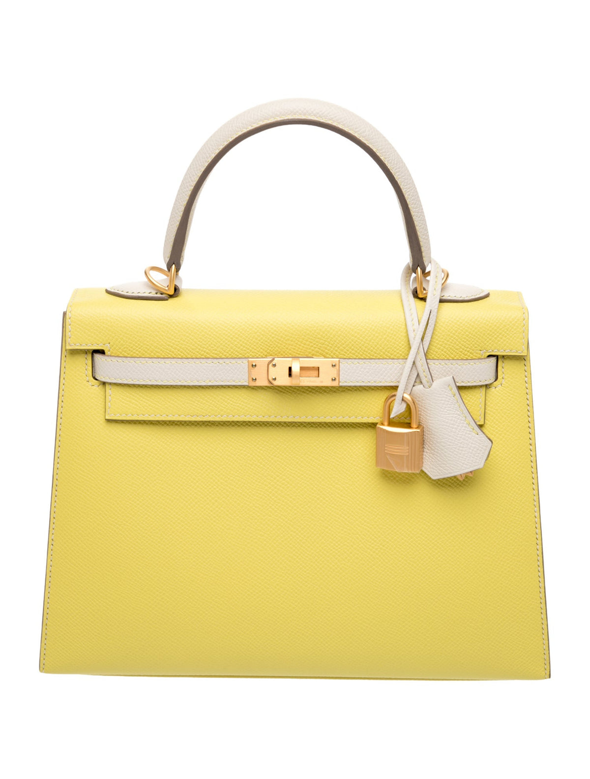 エルメス ケリー 25 スペシャルオーダー バイカラー Craie Lime エプソン マットゴールド金具 パーソナルオーダー ホースシュー HERMES KELLY 25 CRAIE LIME EPSOM BRUSHED GOLD HARDWARE HSS
