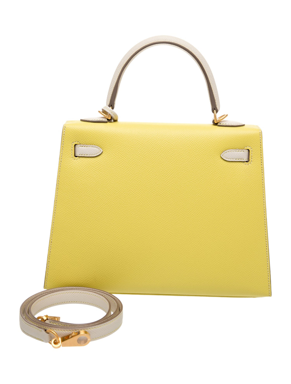 エルメス ケリー 25 スペシャルオーダー バイカラー Craie Lime エプソン マットゴールド金具 パーソナルオーダー ホースシュー HERMES KELLY 25 CRAIE LIME EPSOM BRUSHED GOLD HARDWARE HSS