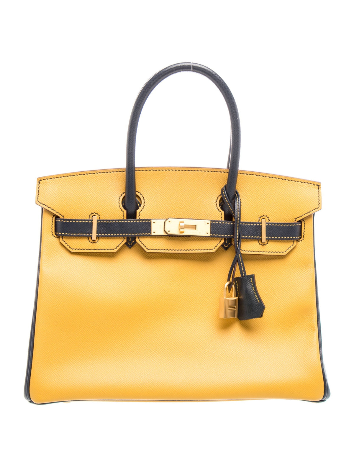 エルメス バーキン 30 スペシャルオーダー バイカラー Jaune D'or Bleu Indigo エプソン マットゴールド金具 パーソナルオーダー ホースシュー HERMES BIRKIN 30 JAUNE D'OR BLEU INDIGO EPSOM BRUSHED GOLD HARDWARE HSS