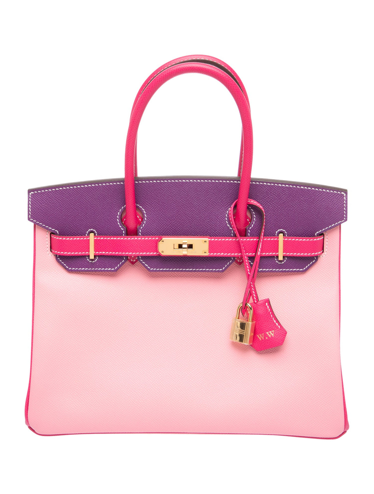 エルメス バーキン 30 スペシャルオーダー Anemone / Rose Confetti / Rose Tyrien エプソン ゴールド金具 パーソナルオーダー ホースシュー HERMES BIRKIN 30 ANEMONE / ROSE CONFETTI / ROSE TYRIEN EPSOM GOLD  HARDWARE HSS