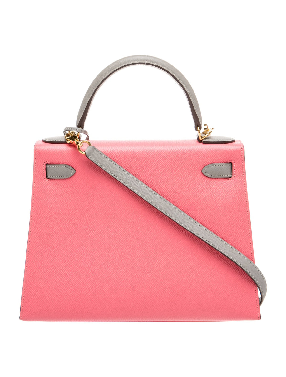 エルメス ケリー 28 スペシャルオーダー バイカラー Gris Mouette Rose Azalee エプソン ゴールド金具 パーソナルオーダー ホースシュー HERMES KELLY 28 GRIS MOUETTE ROSE AZALEE EPSOM GOLD HARDWARE HSS
