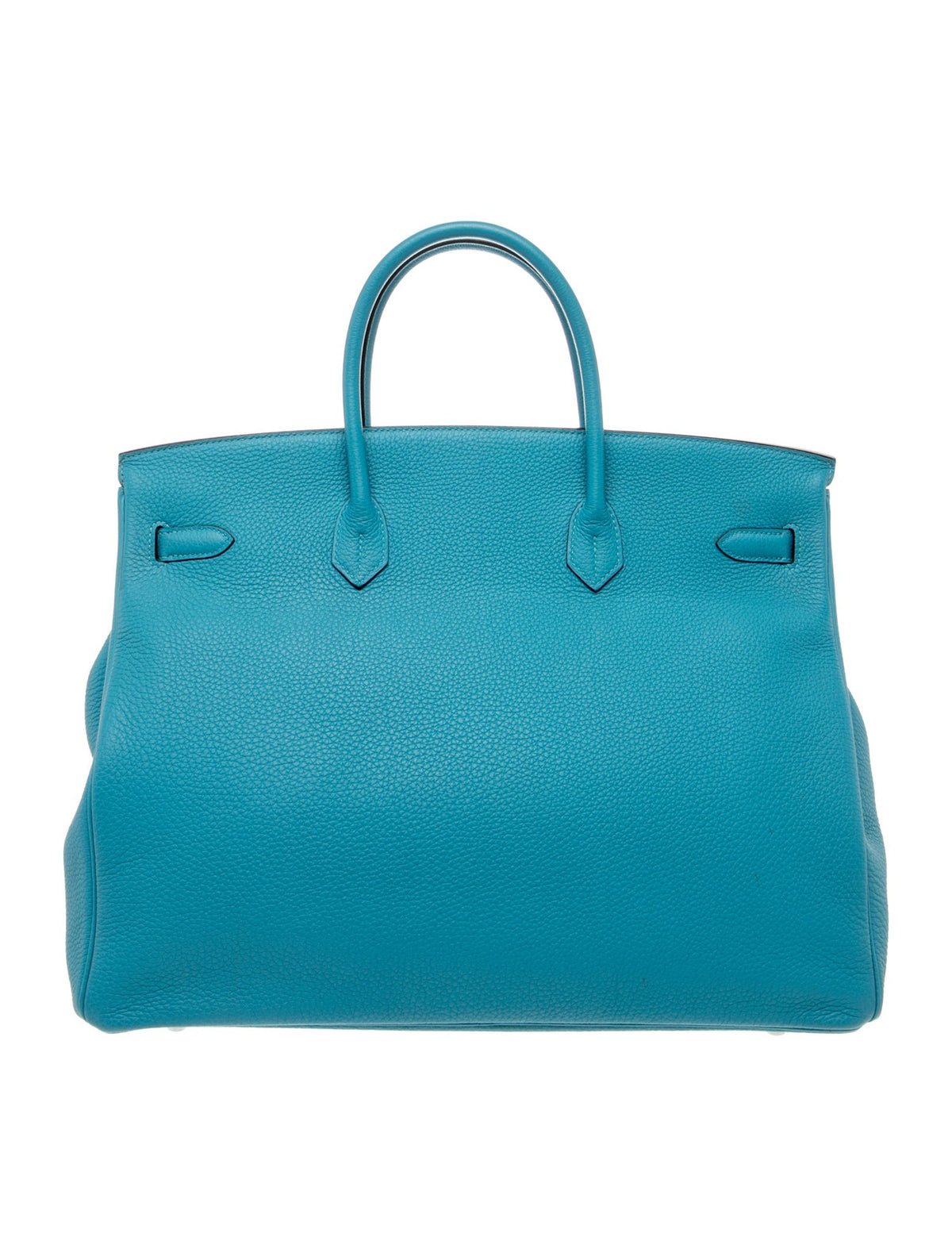 HERMES BIRKIN 40 Turquoise Togo Silver Hardware