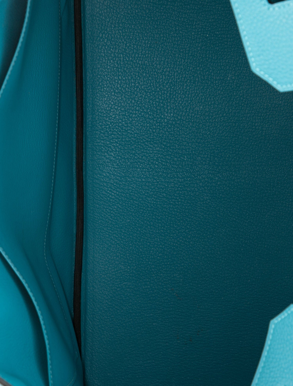 HERMES BIRKIN 40 Turquoise Togo Silver Hardware