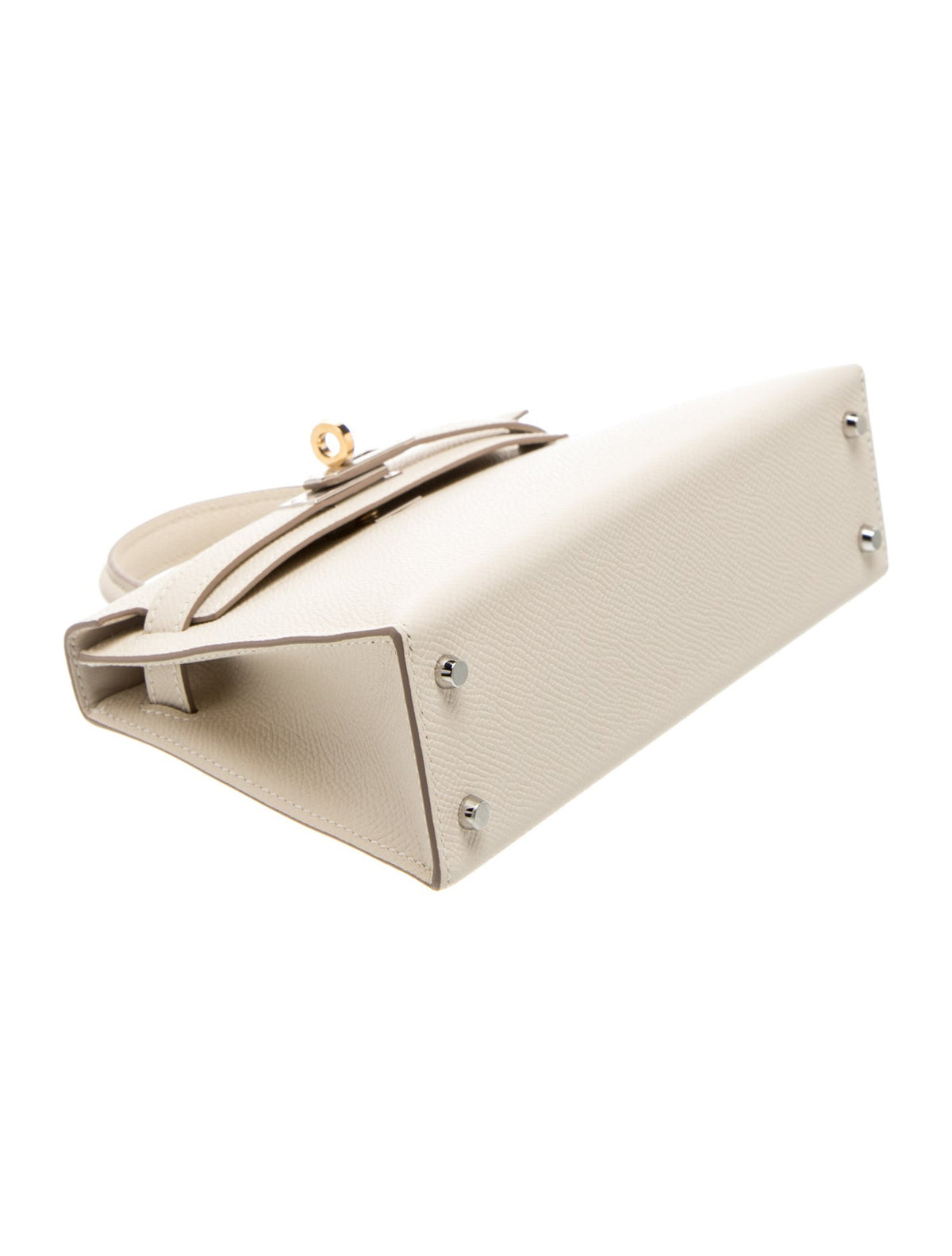 エルメス ミニケリー 20 外縫い Craie エプソン エレクトラム ゴールド金具 シルバー金具 HERMES MINI KELLY 20 SELLIER CRAIE EPSOM ELECTRUM GOLD SILVER HARDWARE