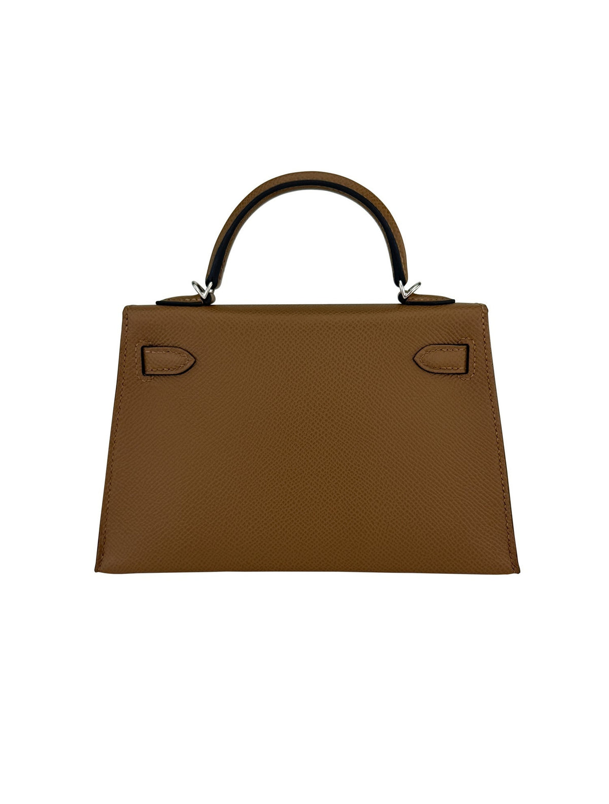 Hermes Mini Kelly 20 Alezan Epsom Silver Hardware
