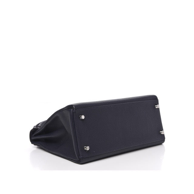 エルメス ケリー28 内縫い ブルーニュイ トゴ シルバー金具 HERMES KELLY RETOURNE 28 BLEU NUIT TOGO SILVER HARDWARE【中古】